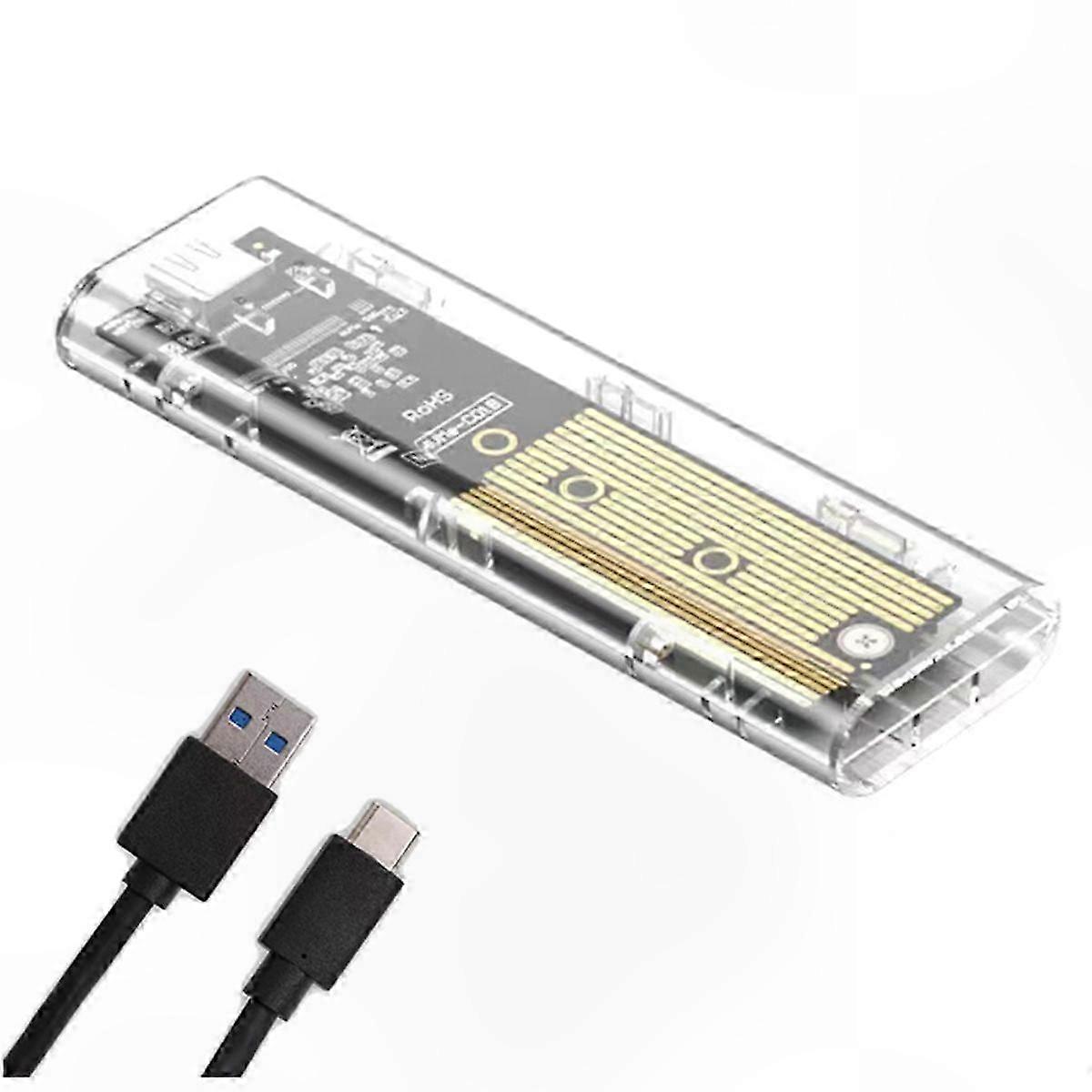 Dual Protocol M.2 NVMe and NGFF SSD Enclosure USB 3.2 Gen2 External Case