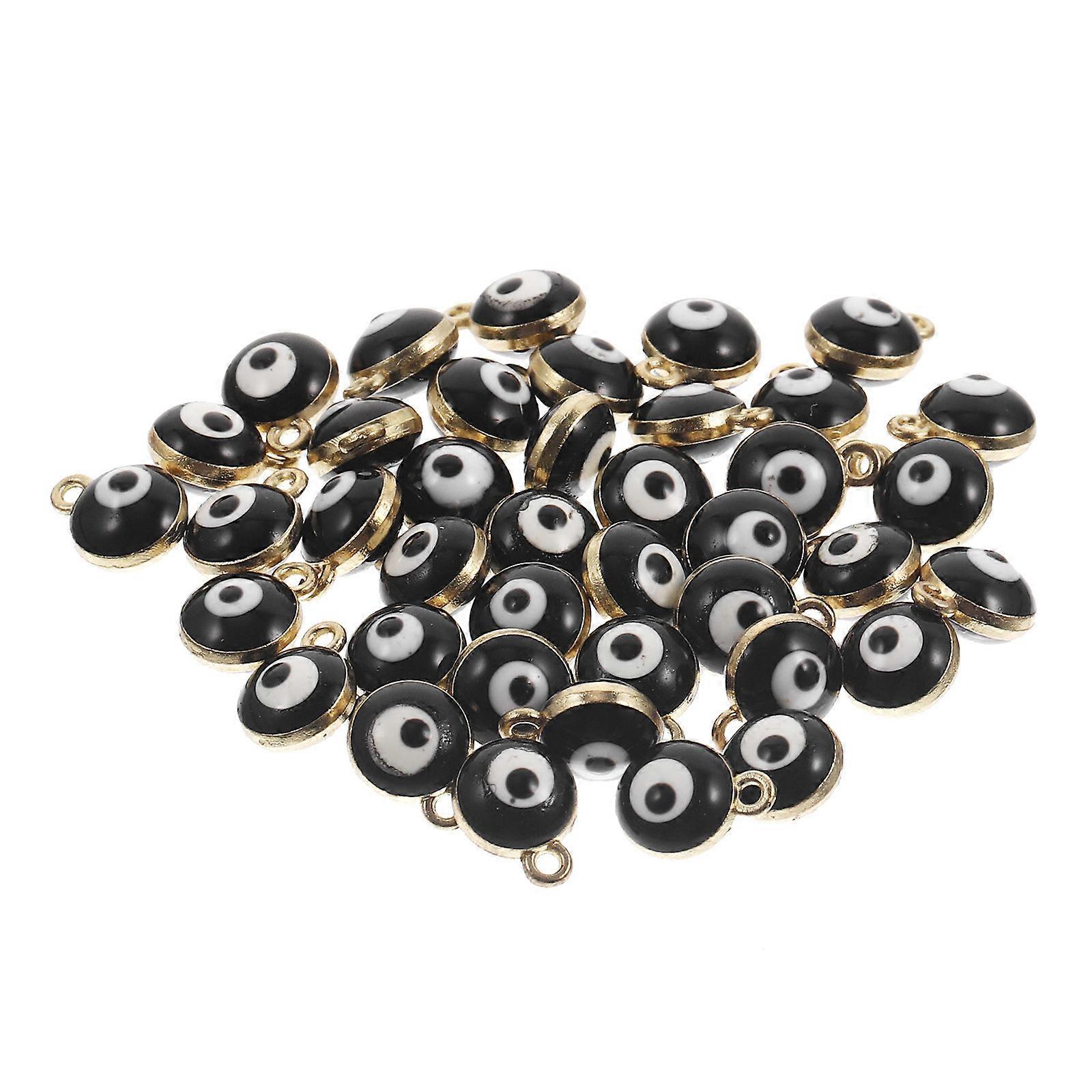 Alloy Evil Eye Charms 120 Pcs DIY Pendants For Gift Giving Jewelry Decoration Round Accessories