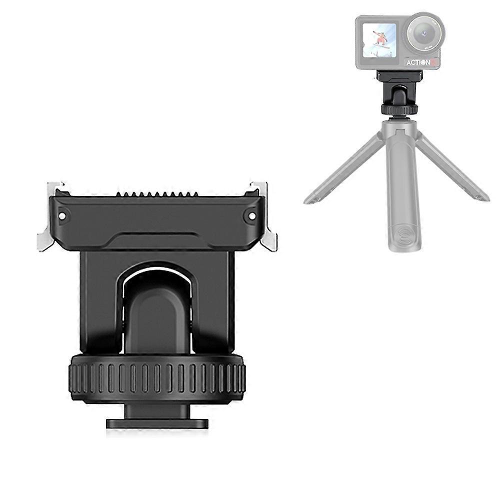 PULUZ PU727B Compatible For DJI Osmo Action 5 Pro / 4 / 3 Cold Shoe Mount Quick Release Base 75 Degree Tilt Adjustment