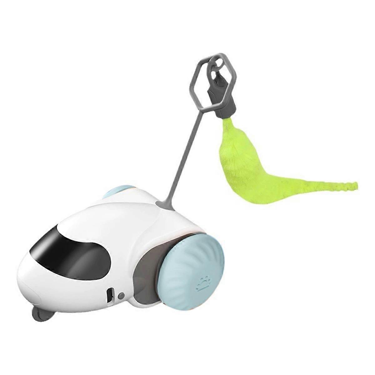 Smart Interactive Cat Toy Car Auto- Vehicle with Obstacle Detection Moving Cat Toy for Indoor Cats Play A
