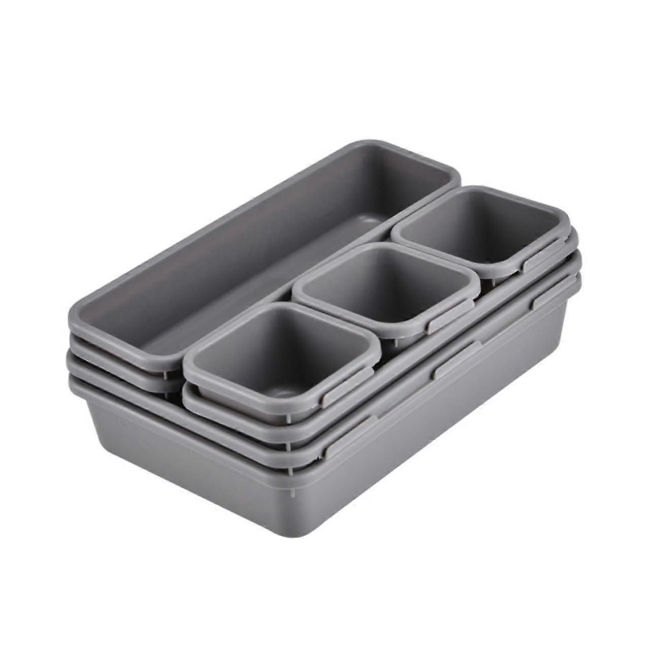 8pcs PP Material Drawer Storage Boxes, Easy Fit Organiser for Office and Home, Compact Desk Storage Solution