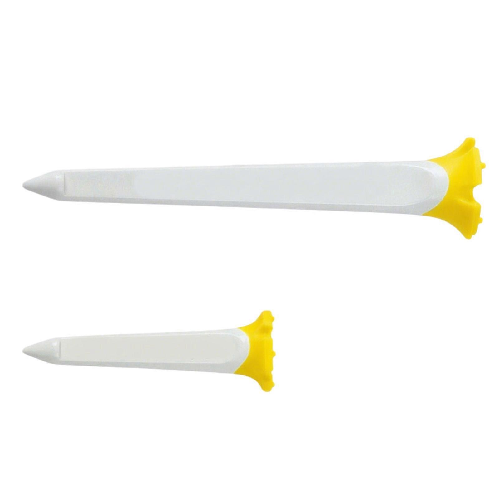 Plastic Step Down Golf Tees with Low Friction Golf Simulator Tees Training Ball Holder Professional Practice Tool  Yellow