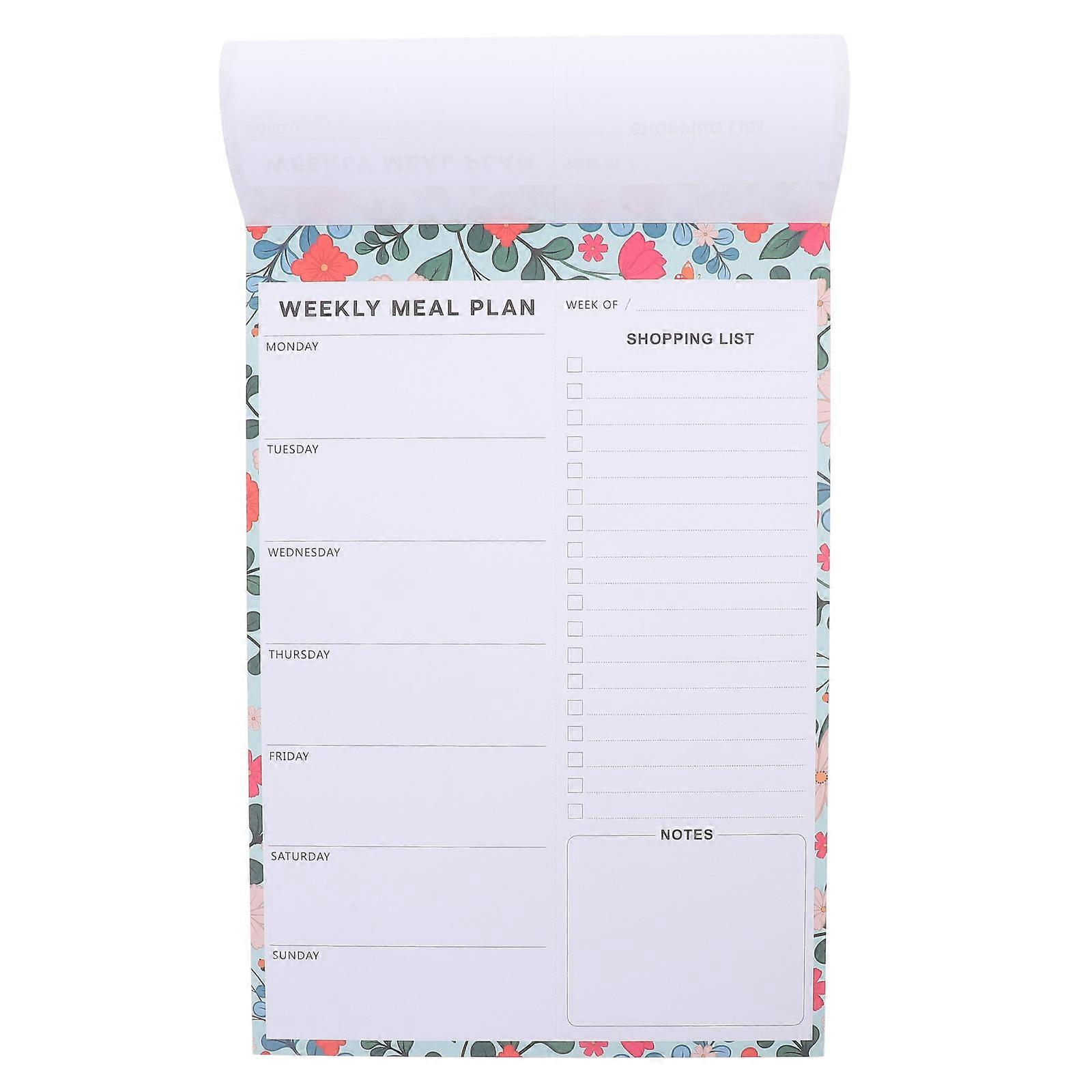 Meal Planner Kitchen Magnetic Fridge Notepad List for Home Use Multi Material Simplify Meal Planning 1Set
