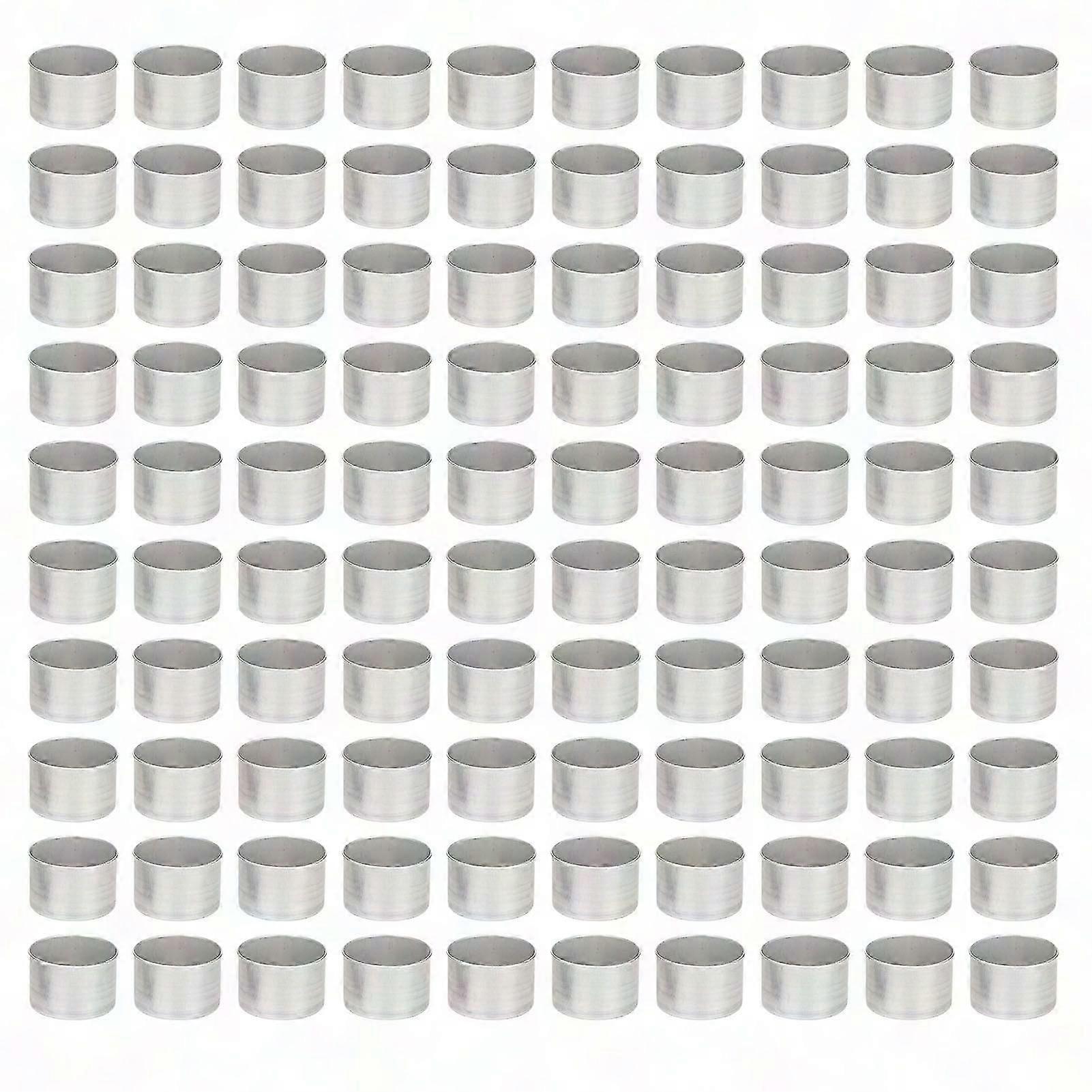 100 Pcs Empty Aluminum Box DIY Aromatherapy Oil Lamp Shells, Candle Containers
