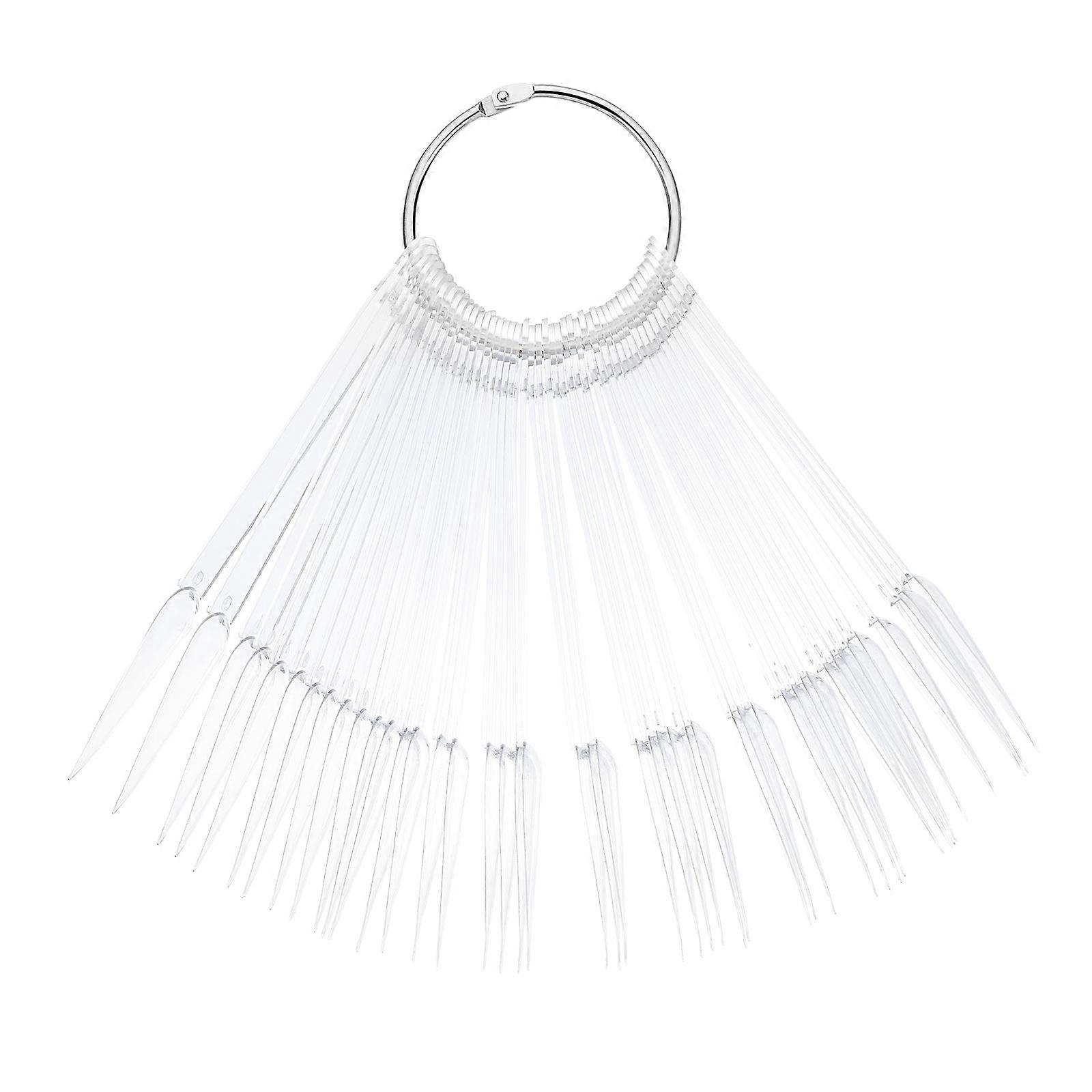 Nail Tester Sticks Fan-Shaped Nail Sample Stick White Suitable for Nail Salons 100Pack