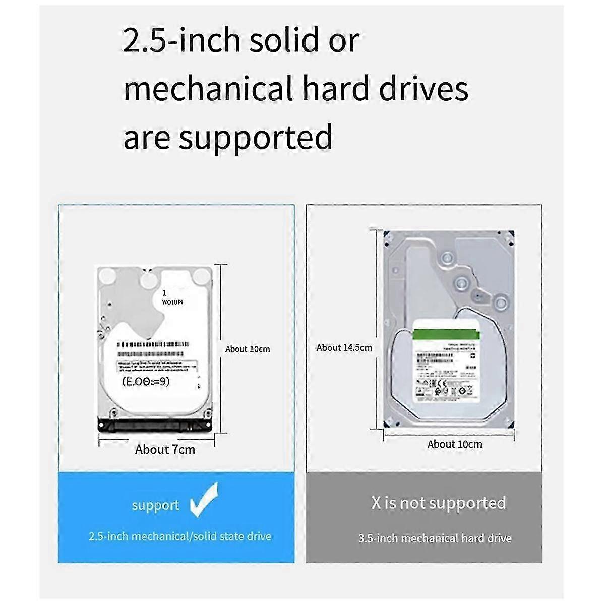 2.5 Tool-Free Laptop Hard Drive Enclosure USB3.0 Mechanical Solid-State SSD Mobile Hard Drive Enclosure TPYE C3.1