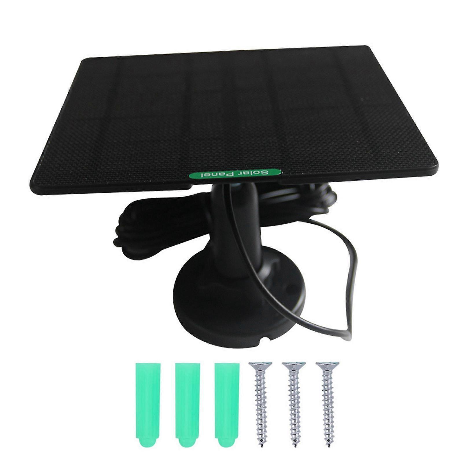 5W ETFE Solar Panel Charger For Security Cameras With Highly Efficiency Monocrystalline Silicon And Adjustable Weatherproof Mounting Bracket