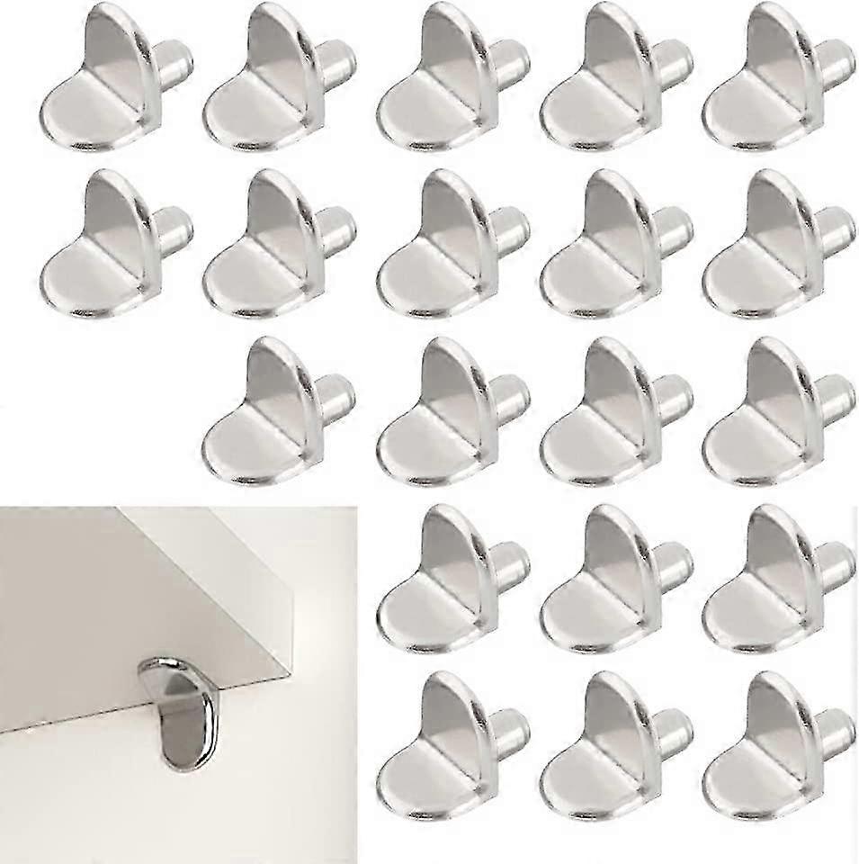 20 Pieces Shelf Support Pegs, 5mm Shelf Cleat L Shaped Wooden and Glass Shelf Support Cabinet Storage Cupboard BookcaseNote: The data are all manual m