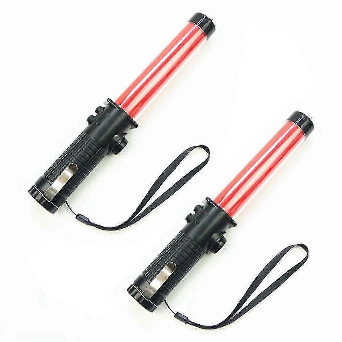 Traffic Batons, Traffic Control Stick,safety Light Batons, Signal Batons For Parking And Airports, 30cm, 2pcs