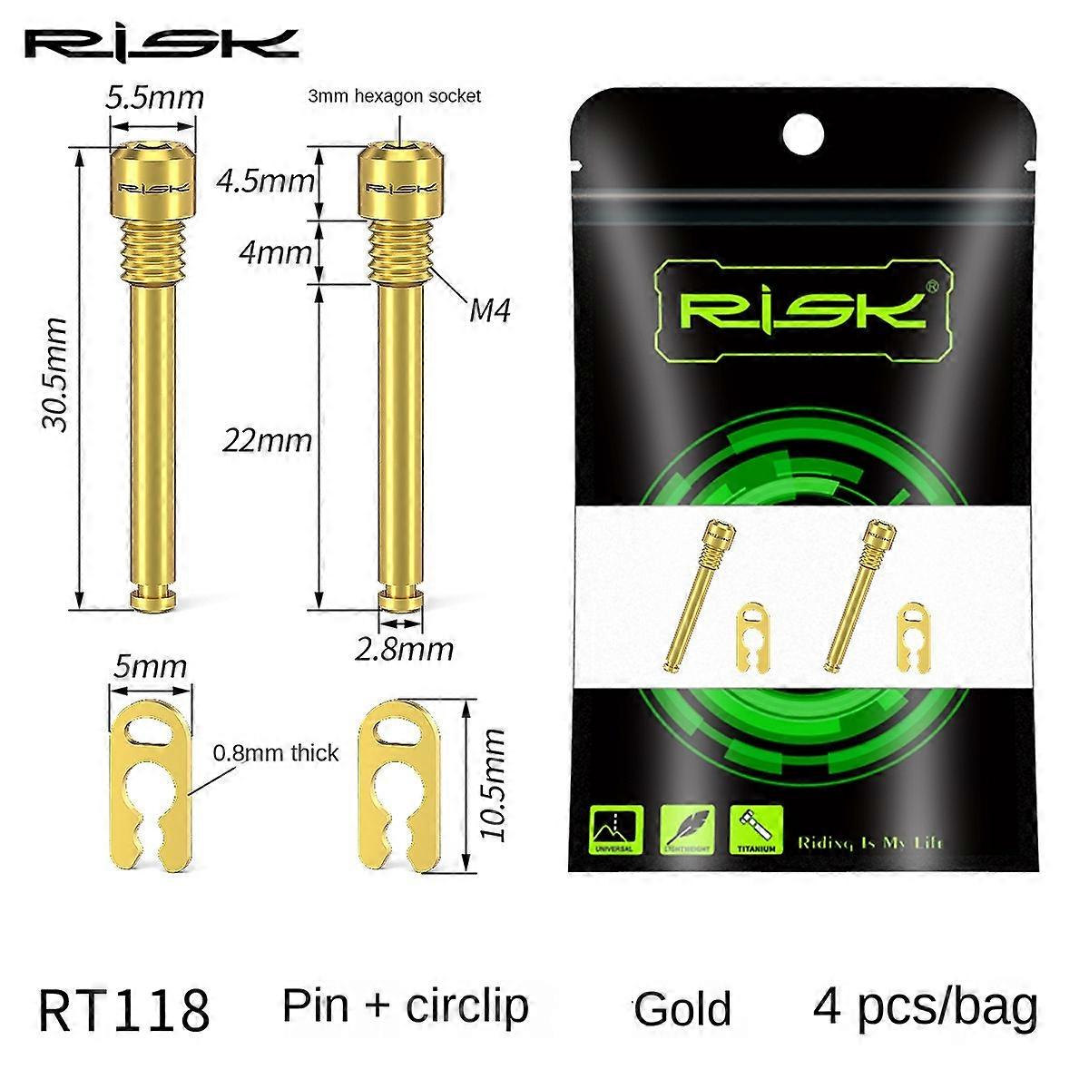 Hydraulic disc brake pin screws for mountain bikes, suitable for XT and XTR, made of durable titanium alloy