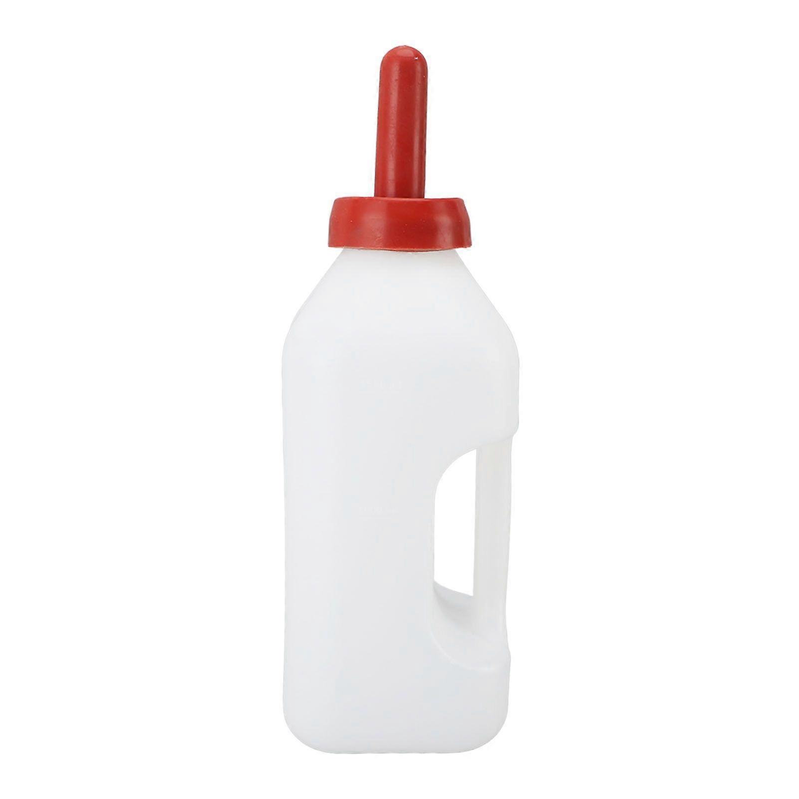 2L Calf Feeding Bottle Thicken Leakproof Silicone Nipple Calf Nursing Feeding Supplies with Handle for Farm Pasture Horizontal Milk Pot