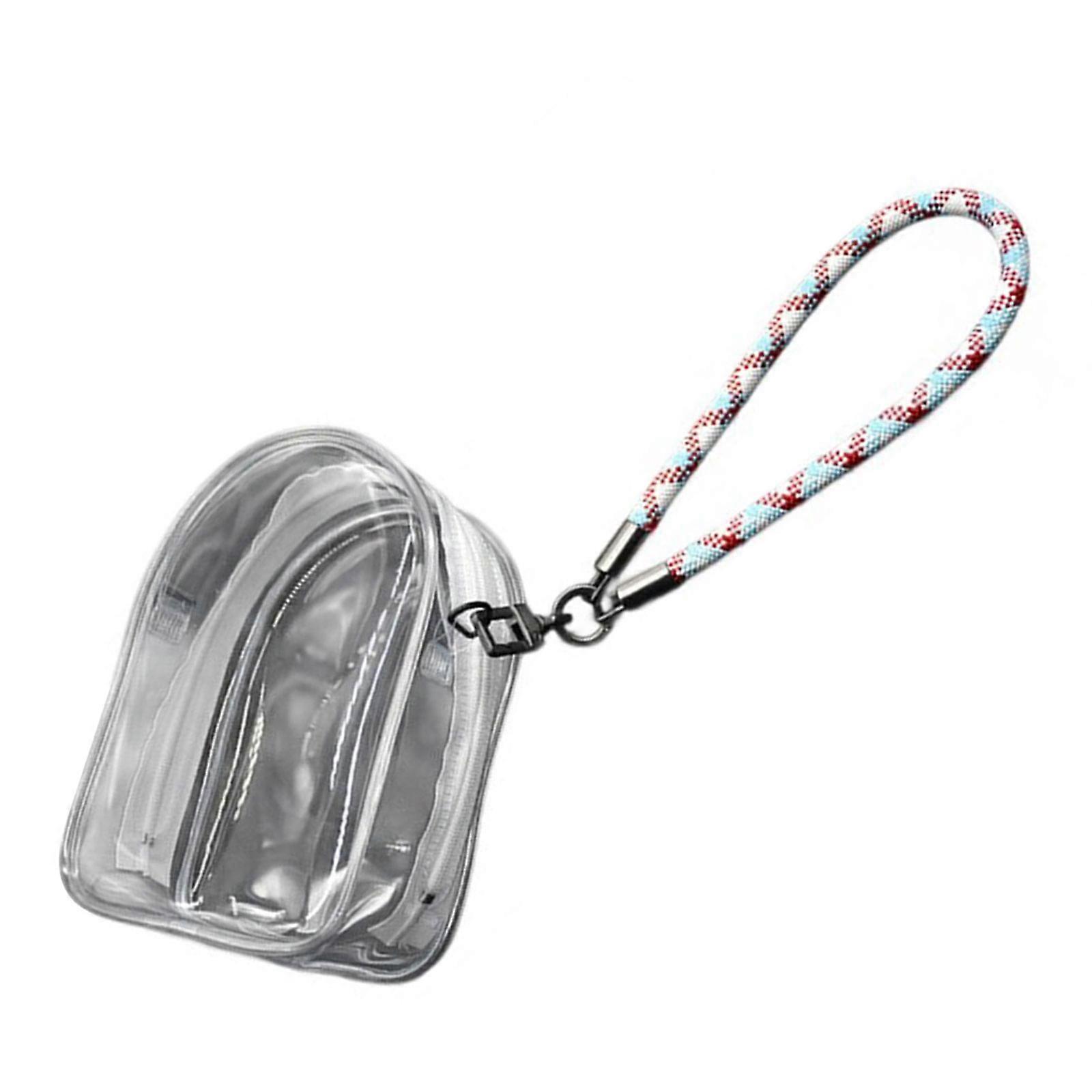 See Through PVC Shoulder Bag Compact Essential Carriers With Detachable Strap Outdoor Activities Shoulder Bag Multicolor