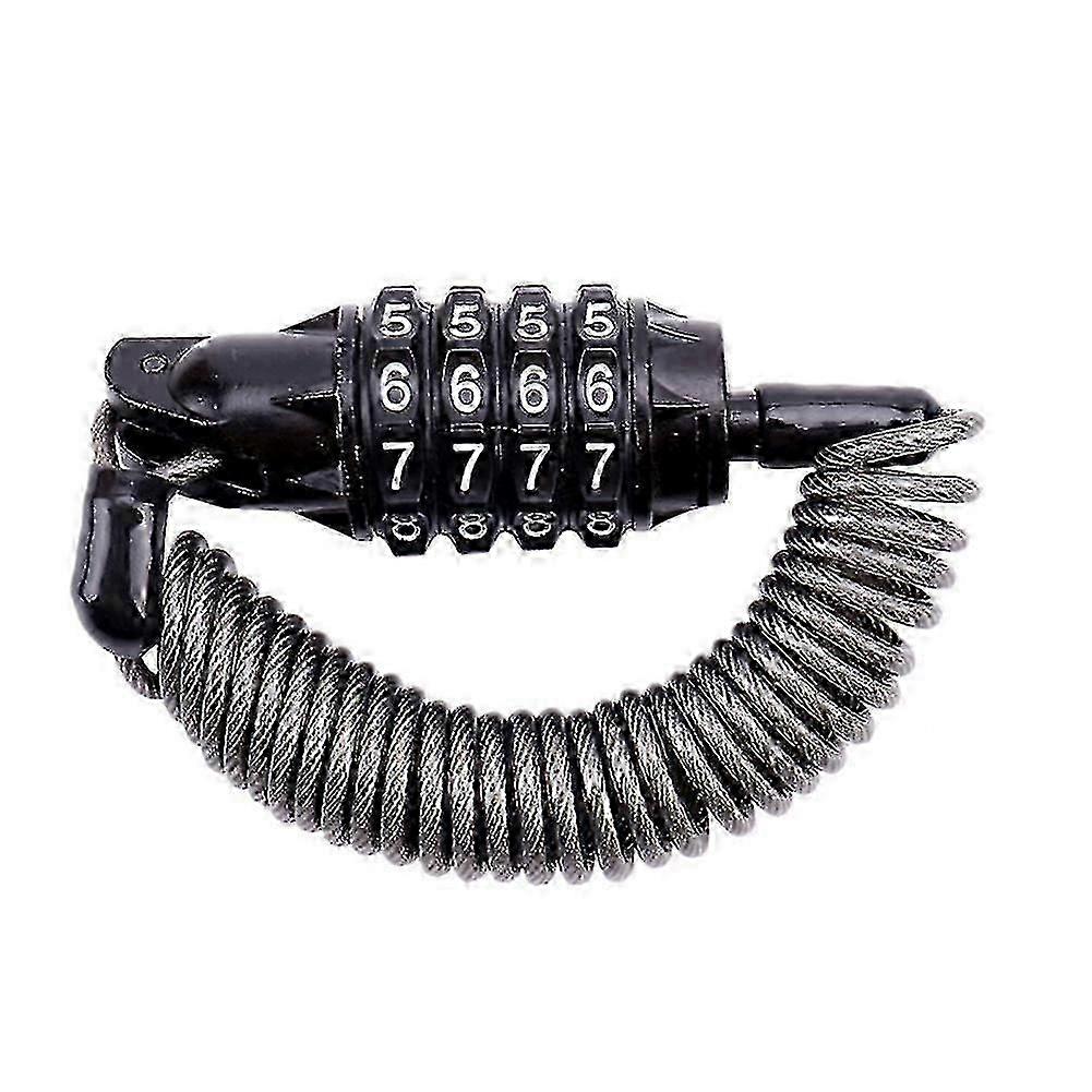 Multifunction Bicycle Steel Wire 4 Digit Password Security Bike Lock