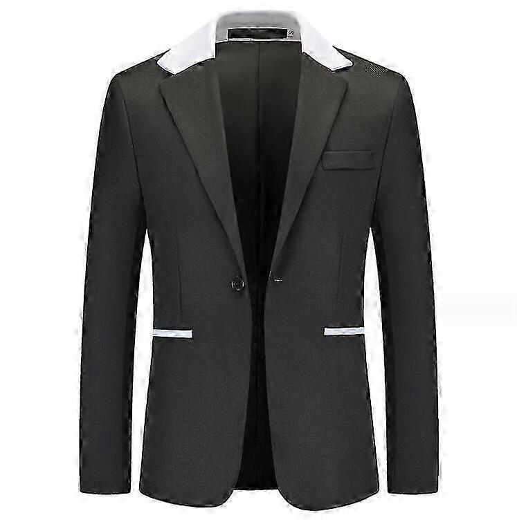 Enkelknäppt casual kostymjacka för män