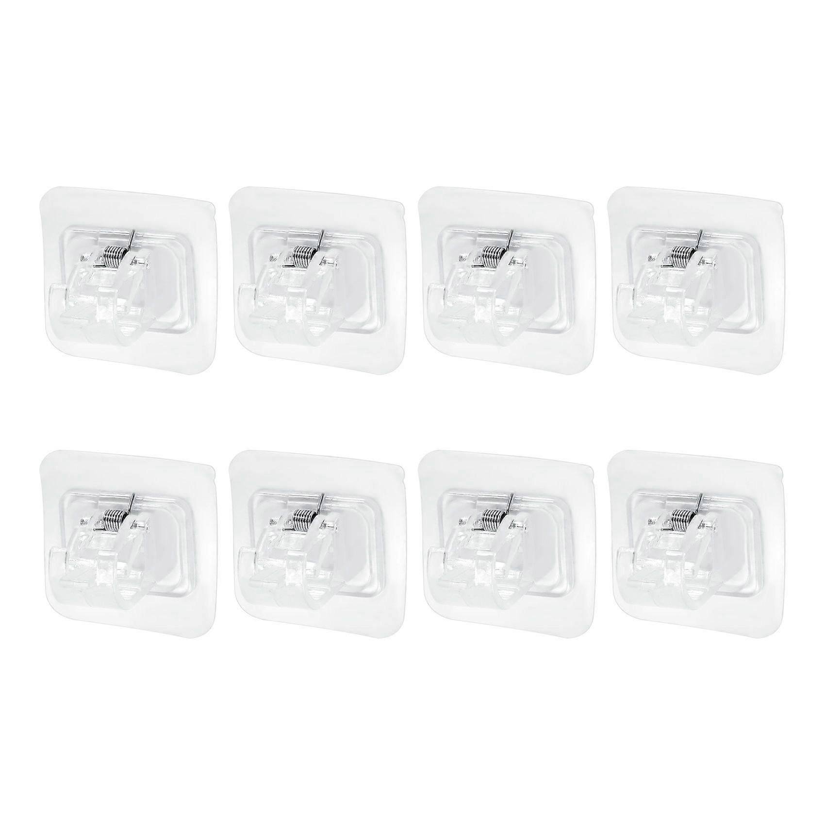 Curtain Rod Bracket No Drilling, Adhesive Curtain Rod Holder Hooks, No Drill Curtain Rod Brackets H