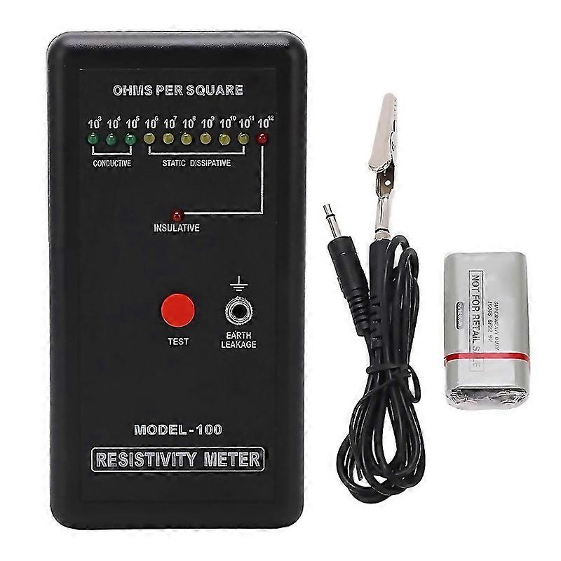 For Surfaces Resistance Tester Handheld Electrostatic Static Resistivity Meter Electricity Tester