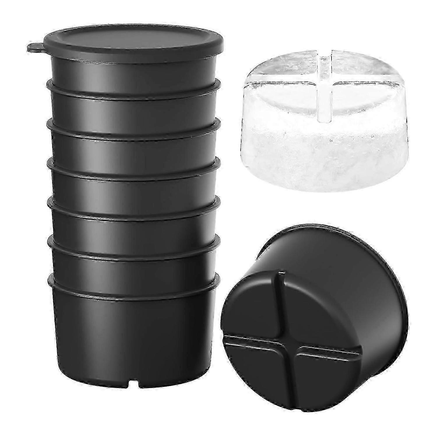 Ice Mold For Shave Attachment Reusable Plastic With Lids Shaver 8pcs