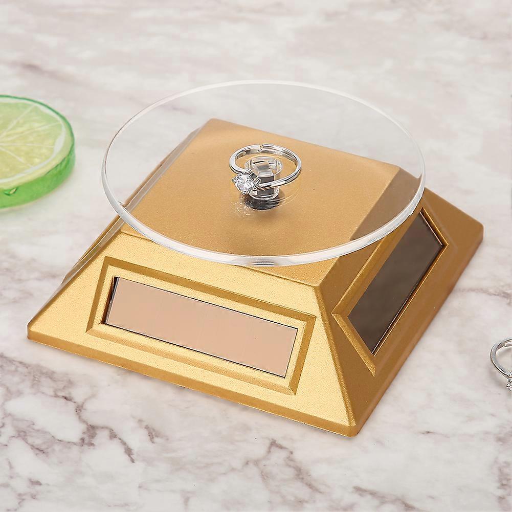 Solar Showcase 360 Degree Rotating Jewelry Display Stand (Gold)