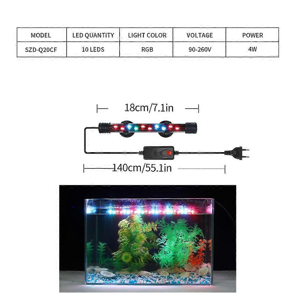 Ενυδρείο LED Light Αδιάβροχο Fish Tank Light Plant Grow Lamp 18-48CM Υποβρύχια Ενυδρεία Διακόσμηση Φωτισμός 90-260V 5730 Chip