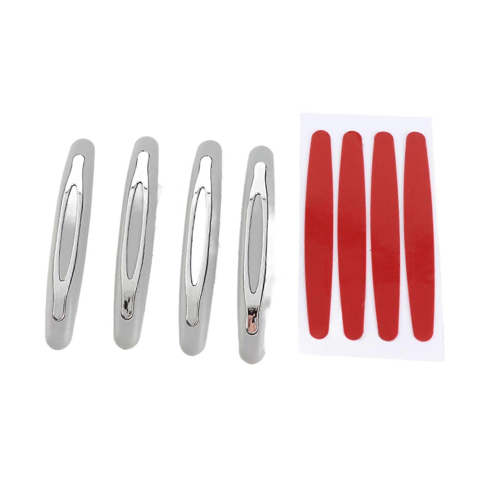 4pcs Car Door Edge Guards Trim Cover Strip Corner Bumper Anti Collision Scratch Protector Gray