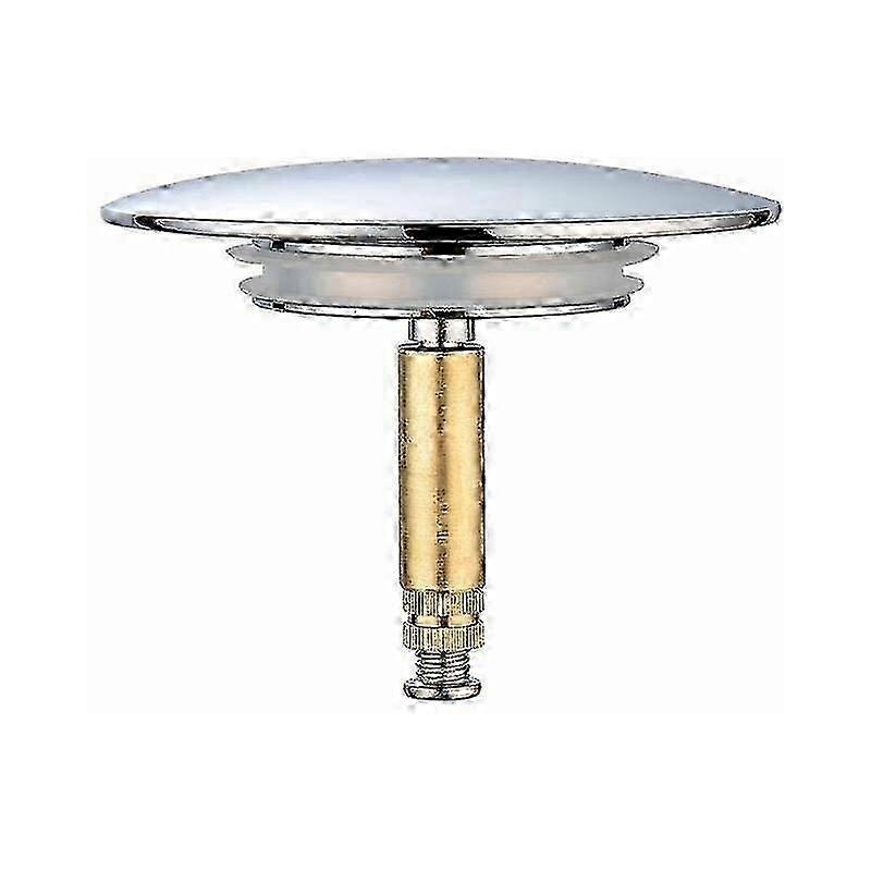 Brass Bathtub Plug 70mm Double Sealing Manually Adjustable Easy to Remove and Clean