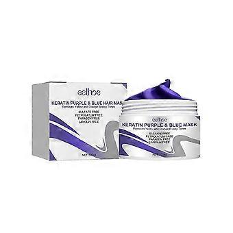 EELHOE Purple Hair Mask fukter flisete tupper, permanent tørt hår og glatt hår fuktighetsgivende maske