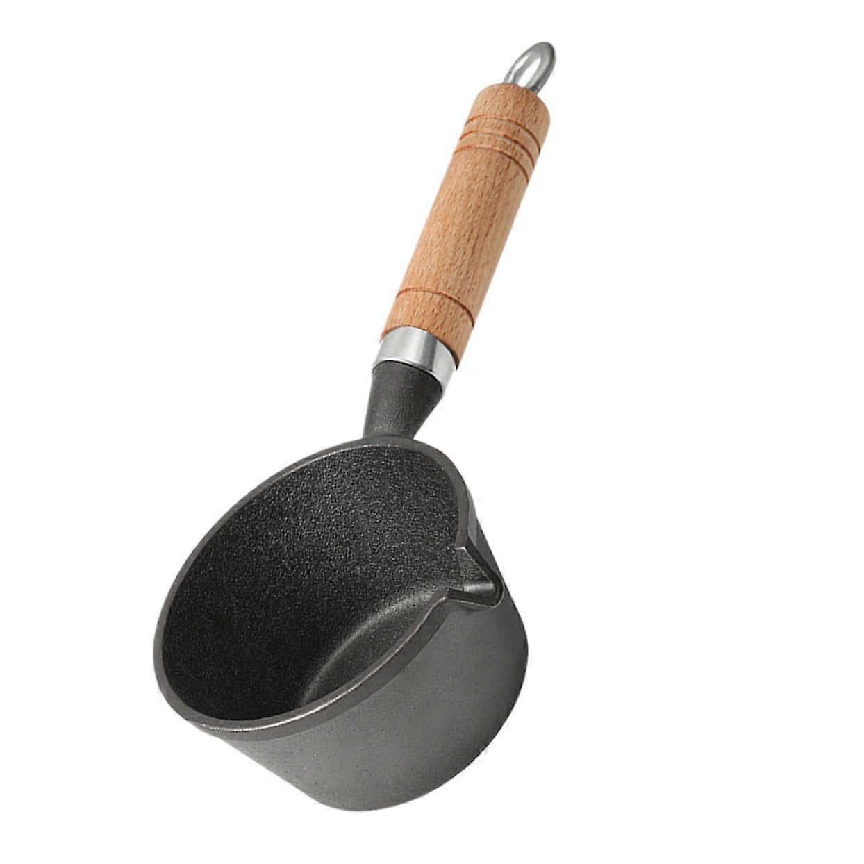 Portable Cast Iron Small Pot Butter Melting Pan MultiFunctional Kitchen Pot Compact Camping Cookware For Home Camping