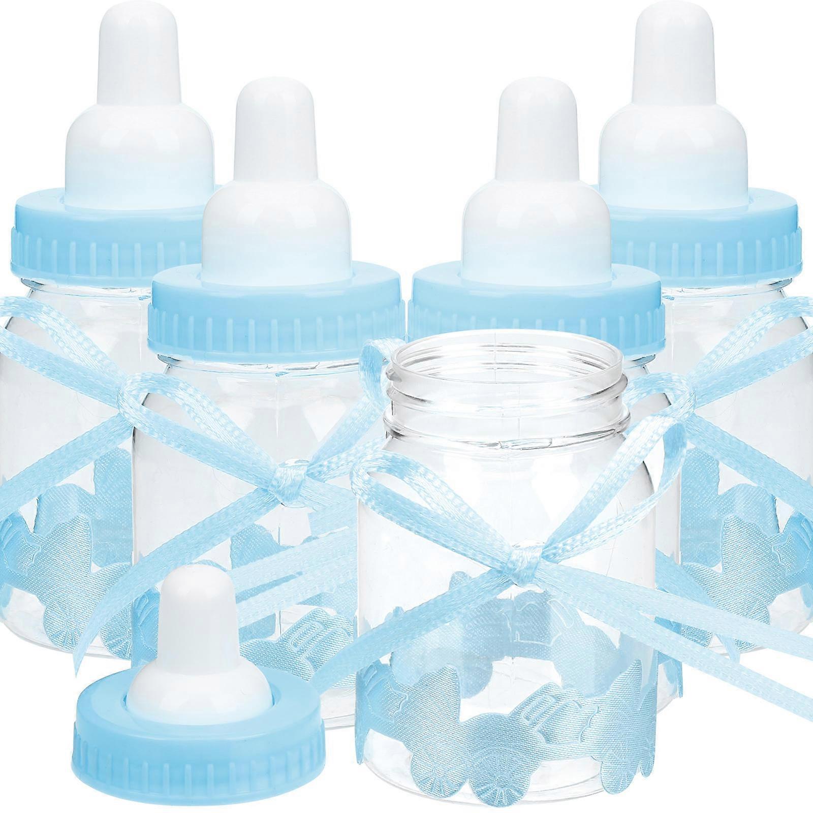 Bottle Shower Box for Candy Storage 24Pcs Blue Milk Bottle Design