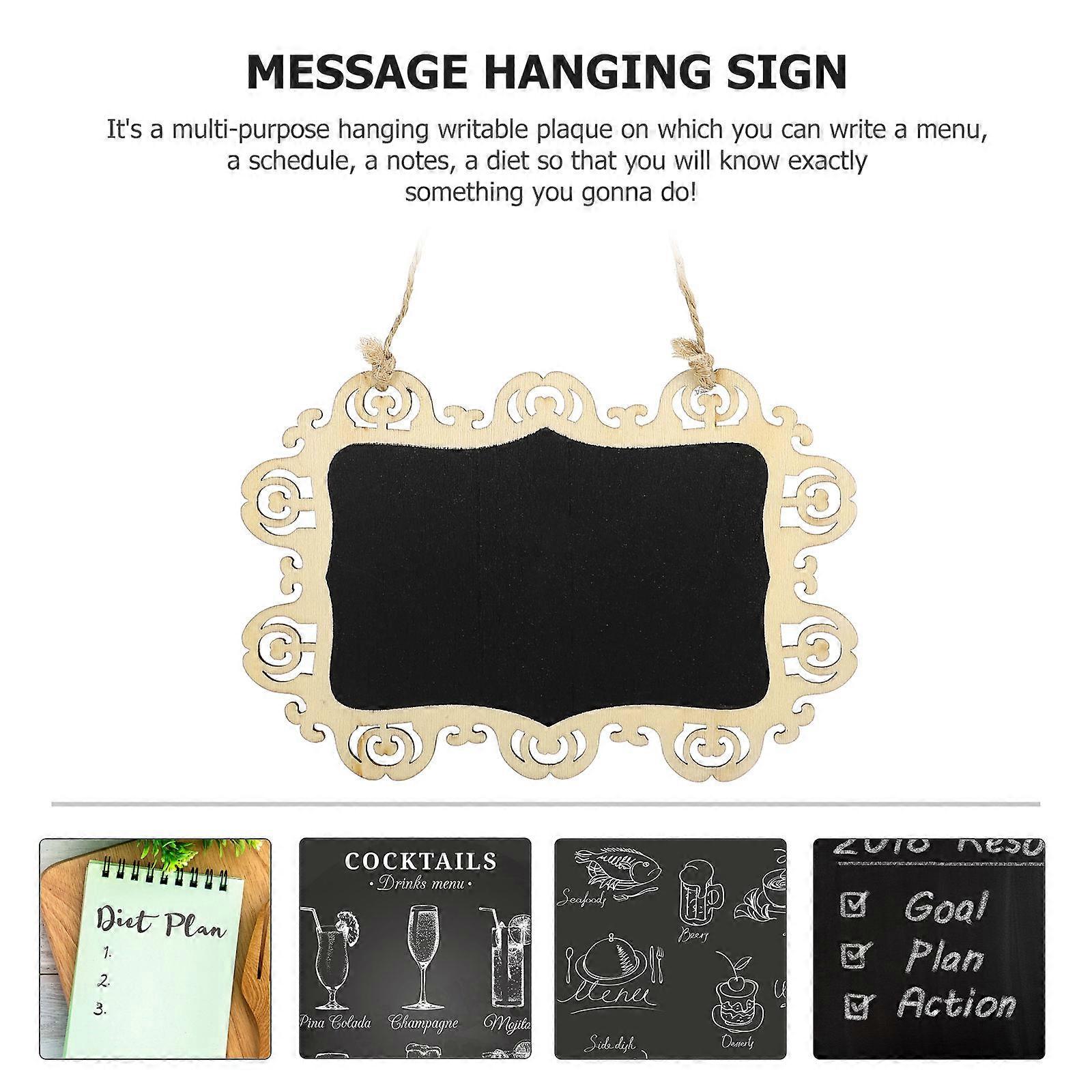 Erasable Hanging Blackboard Wooden Message Board for Home Use 4Pcs