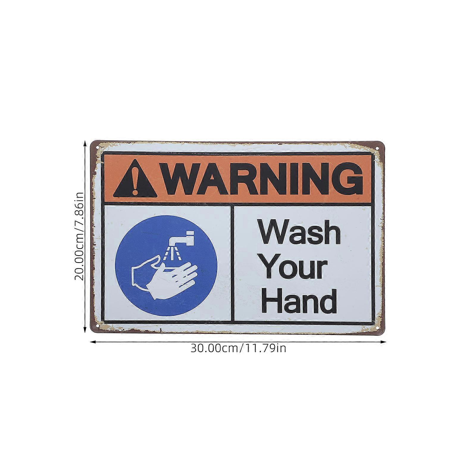 Wash Warning for Toilet Featuring Durable Iron Material