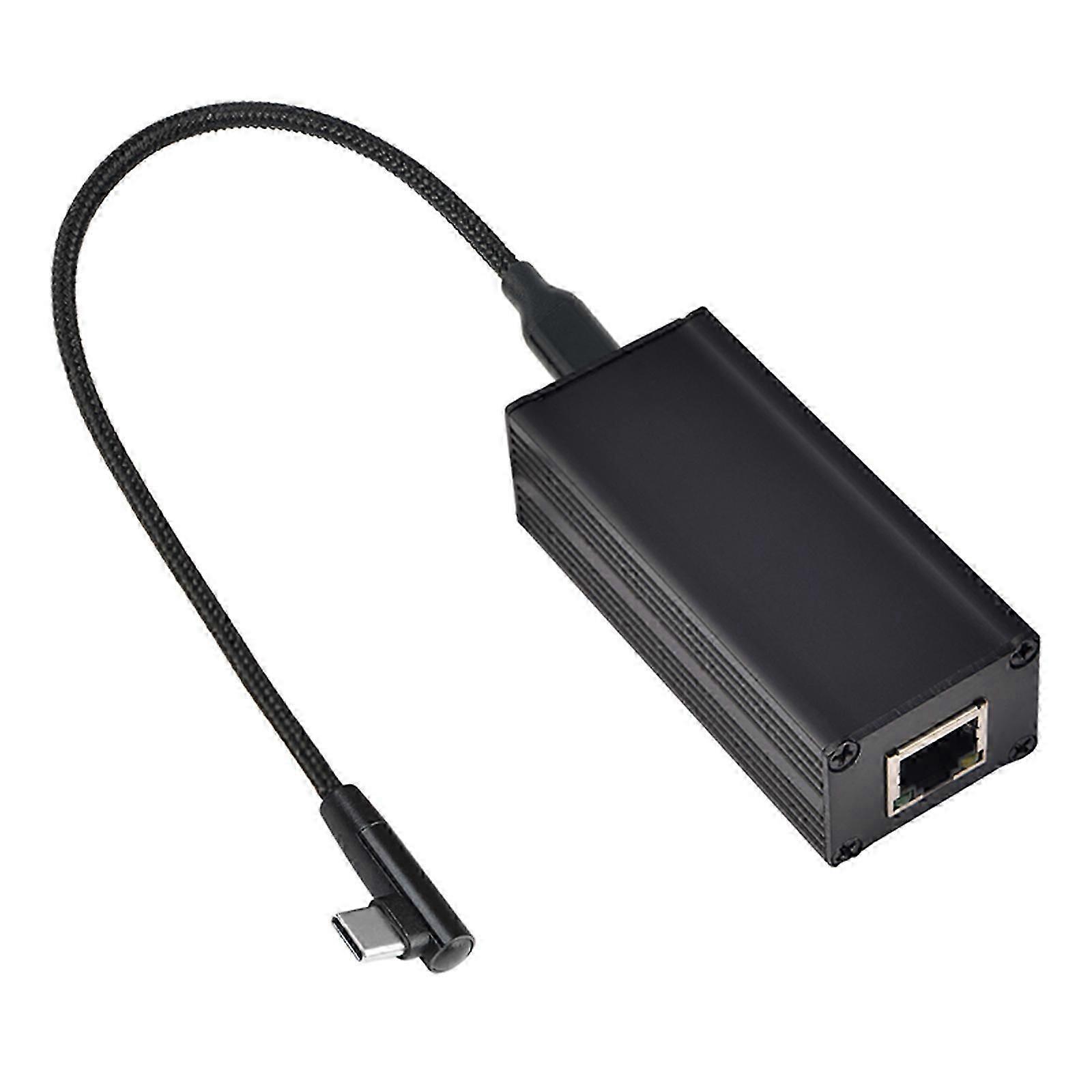 10/100Mbps PoE to USB C Converter for Smartphone USB C to Ethernet Adapter 10/100Mbps Ethernet Adapter for Phones