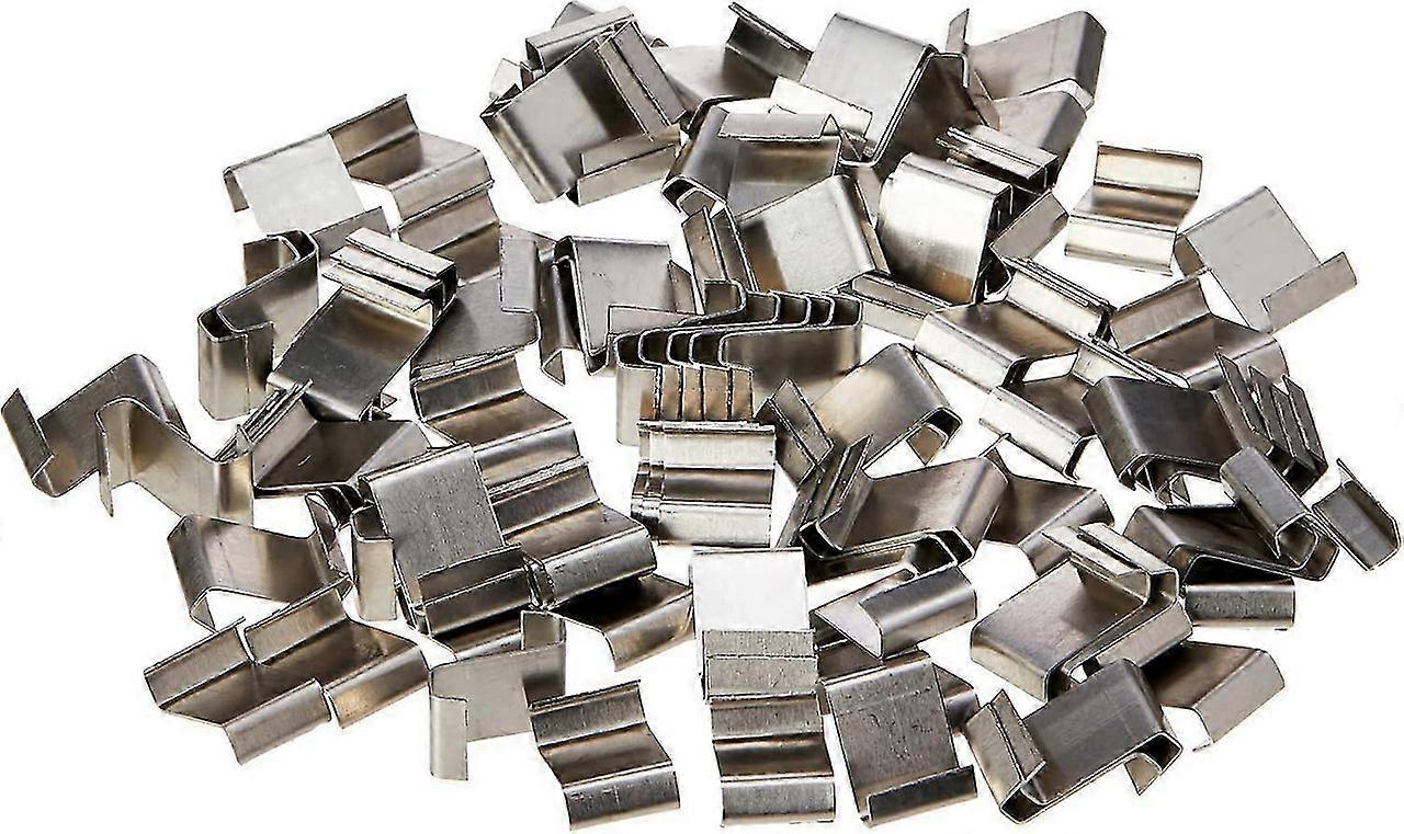 Bulk Hardware BH03660 Glass Clips with Loop and Zen Acier Inox, Set of 100