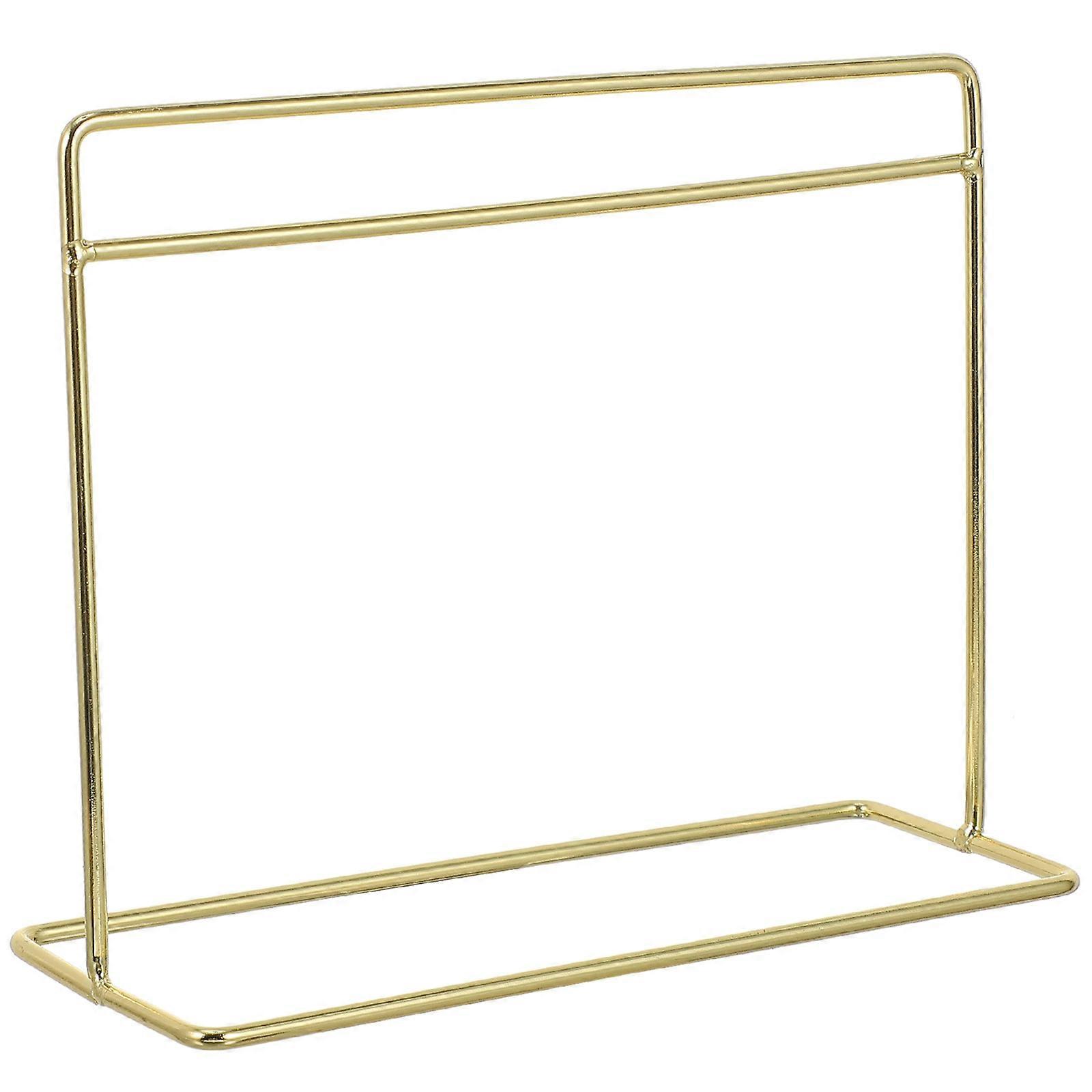 Miniature Display Rack Doll House Iron Stand for Decor 8Pcs Golden
