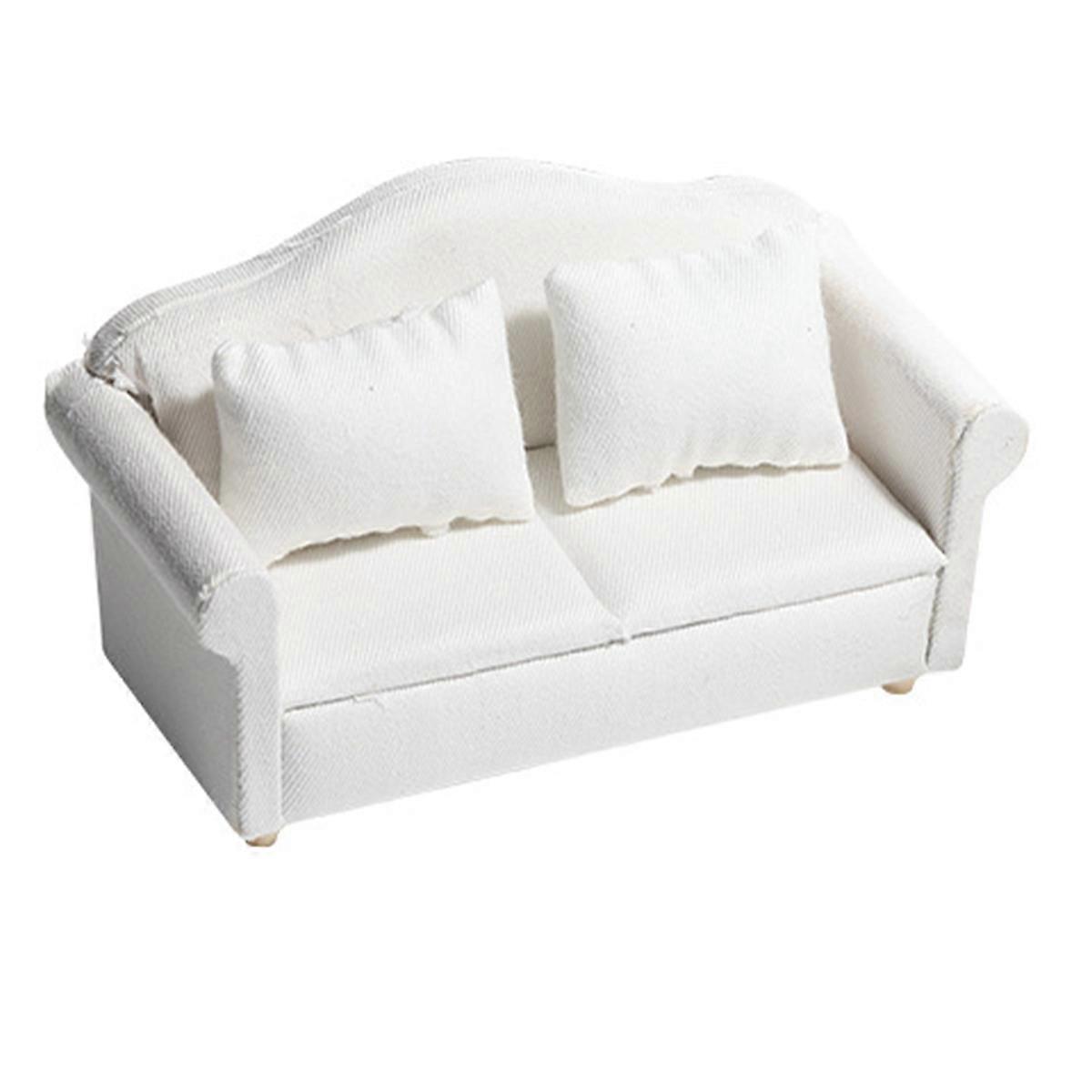 Dollhouse Sofa Miniature Sofa for Decoration 2Sets with Pillow