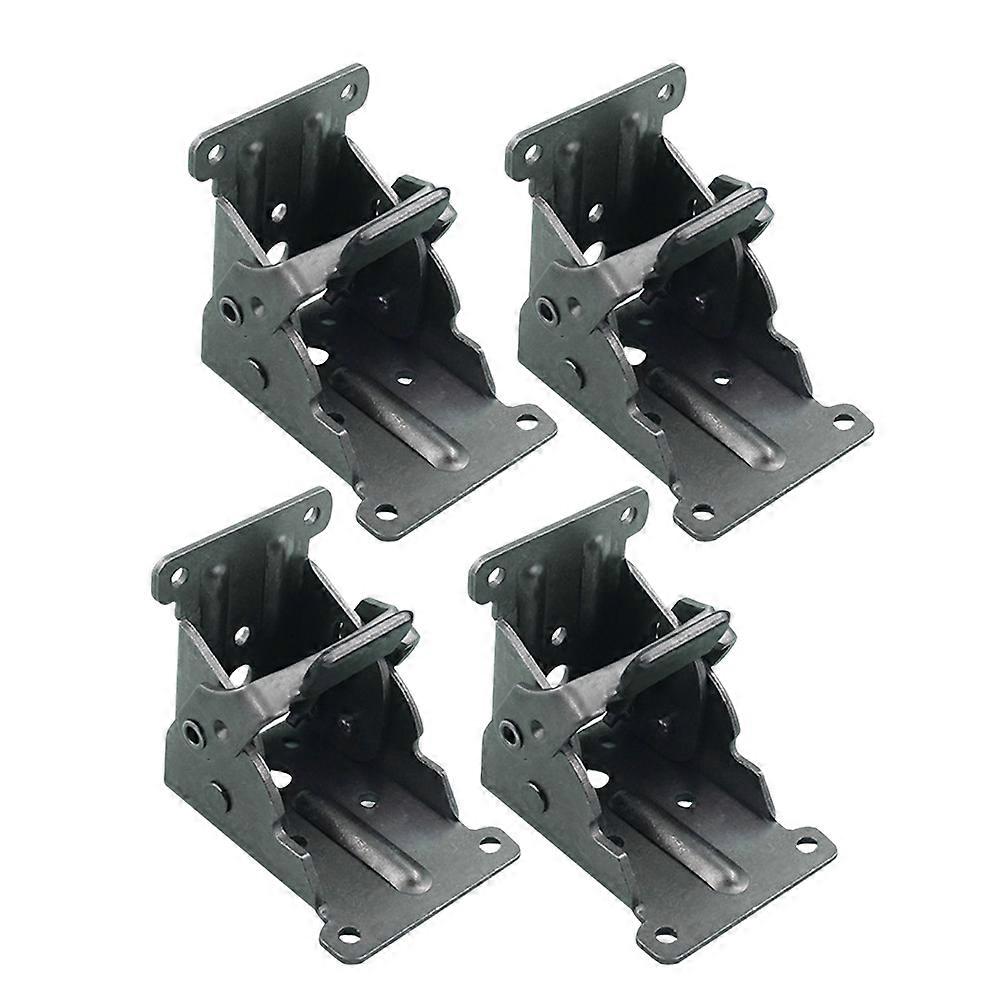 Furniture Leg Folding Hinge Self-Locking Support Frame with 4Pcs Brackets Black