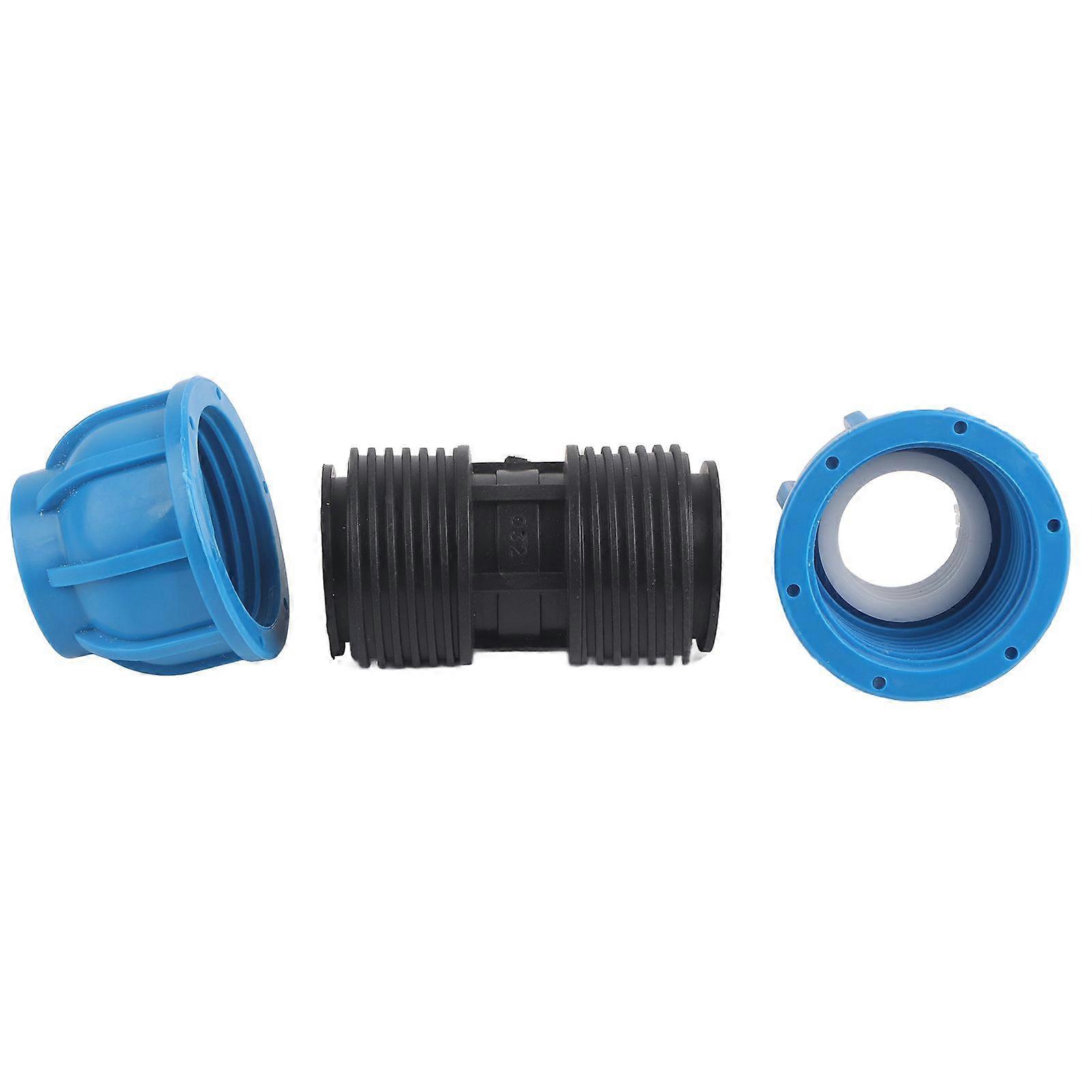 4Pcs PE Plastic 32mm to 32mm Straight Connector Water Pipe Adapter Fitting Accessories