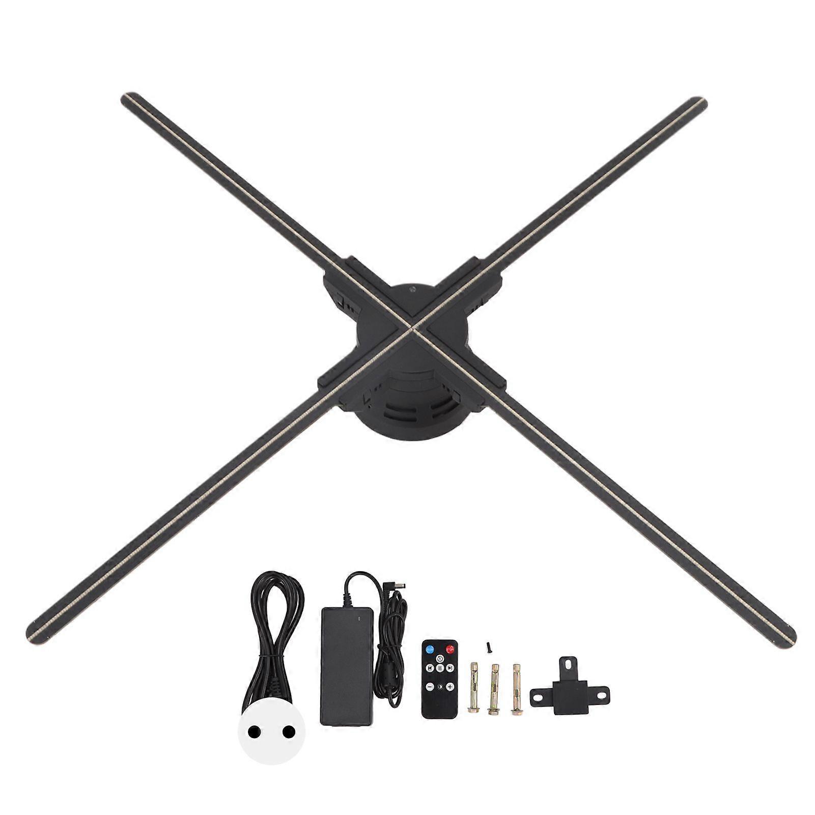 100cm 3D Holographic Projection Advertising Machine 1600x1184 Naked Eye 3D Holographic Projection Fan for Commercial Shop Sign Bar Party 100240V EU Pl