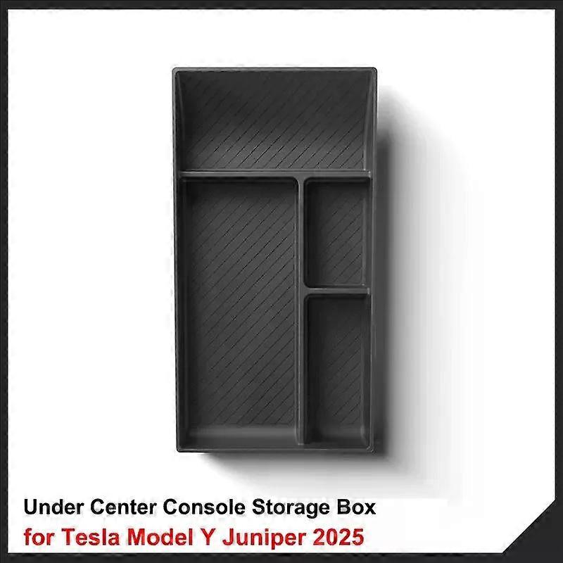 For Tesla Model Y Juniper 2025 Center Console Armrest Storage Box Stowing Tidying Lower Bottom Mat Organizer Tray Pad MY LAUNCH