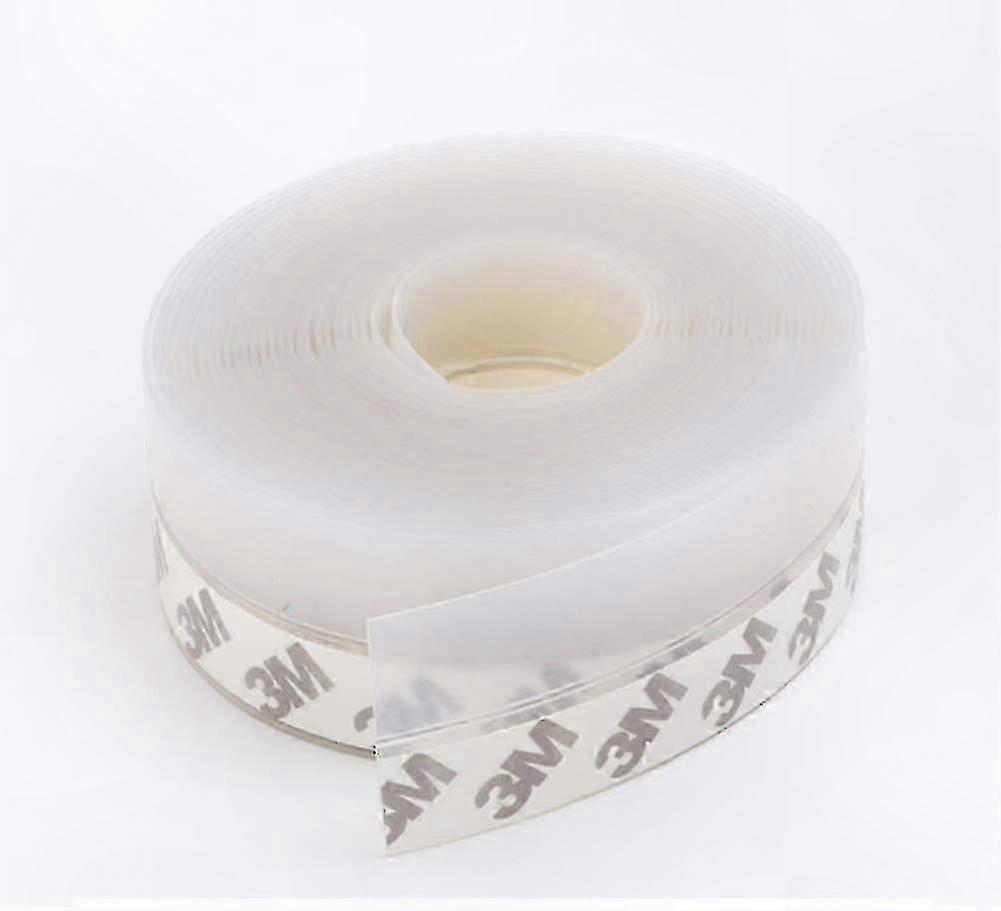 10m Clear Silicone Sealant Strip, Weatherproof Door Bottom Seal for Waterproofing, Windproofing, and Dustproofing Applications