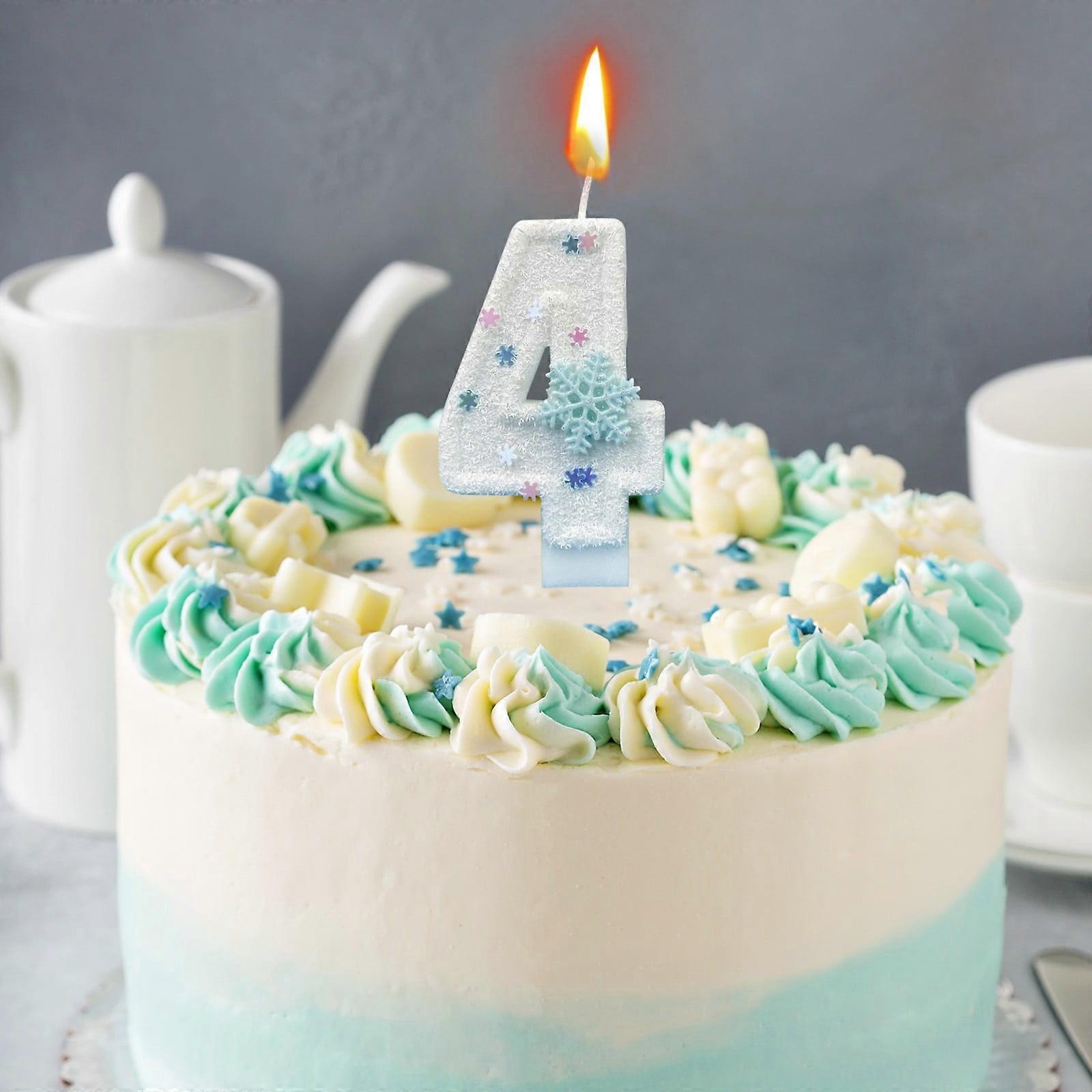 Christmas Clearance Tpzfurit Snowflake Digital Candle with Sparkling Blue Sequins, 2.75 x 1.57 - Compatible with Ice & Snow Themed Parties - Perfect