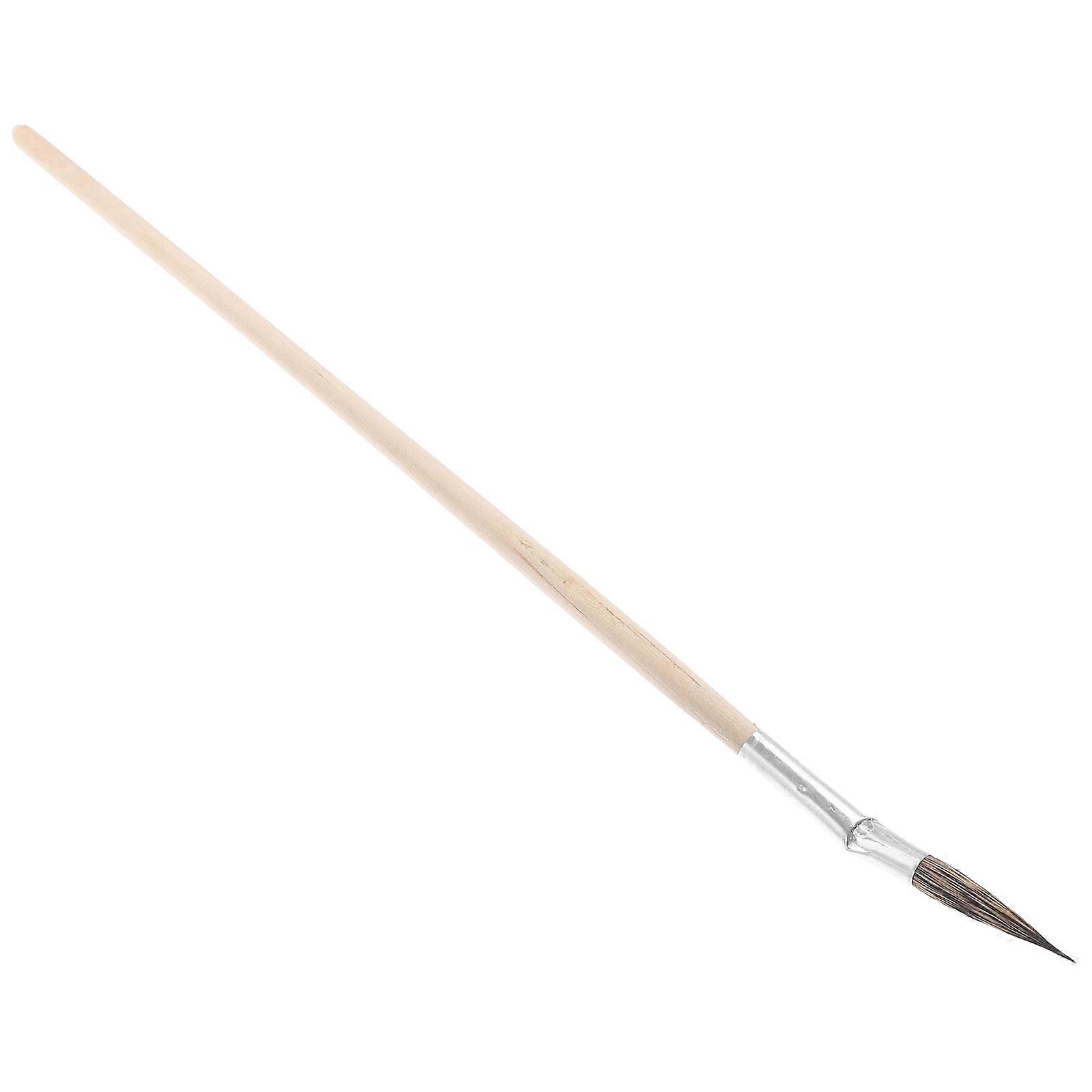 Porcelain Coloring Brush Set for Artists Ideal for Fine Detail Painting with Beige Wood Material in 3Pcs