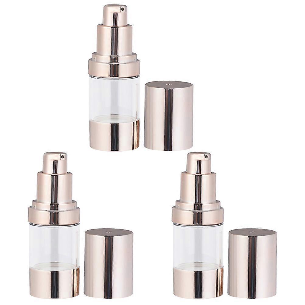 Cylindrical Travel Bottles 9Pcs For Cosmetics Skincare Products With Leak-Proof Function Golden Portable Size 9 5X3 2Cm