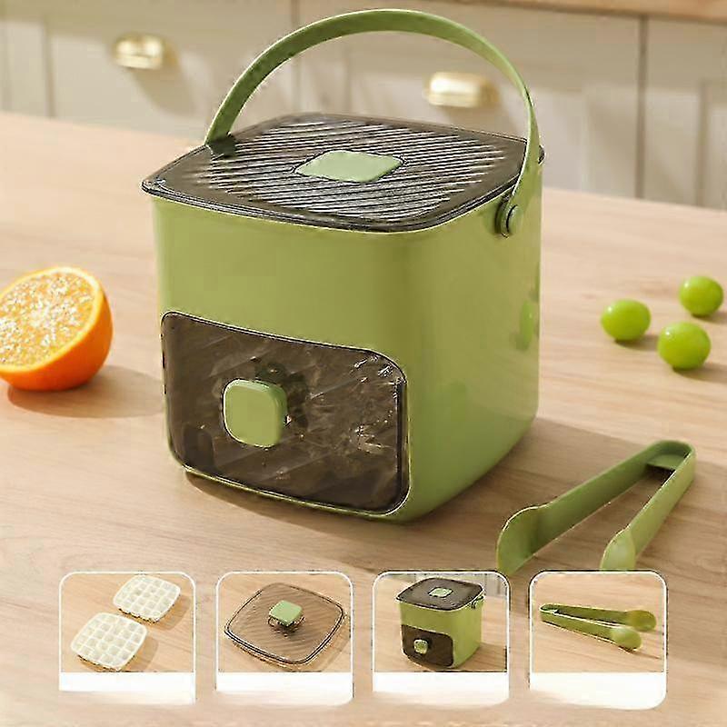 48 Compartment Ice Cube Dispenser with Easy Press Lid - Large Capacity, Double Layer Design, Food Grade Plastic Storage Tray for Refrigerator 2025