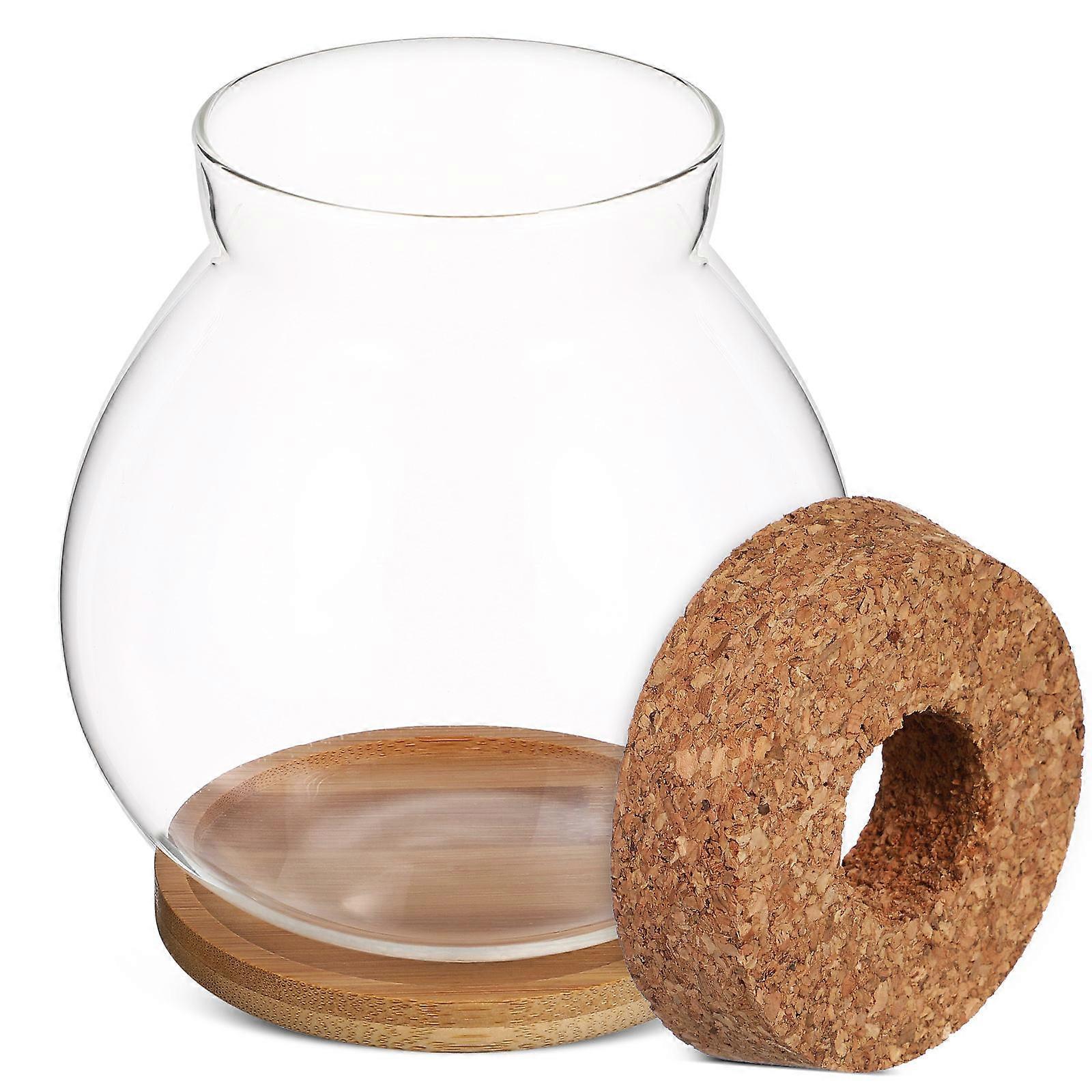 Mini Aquarium Glass Small Fish Tank for Home Use 5Pcs with Bamboo Cushion
