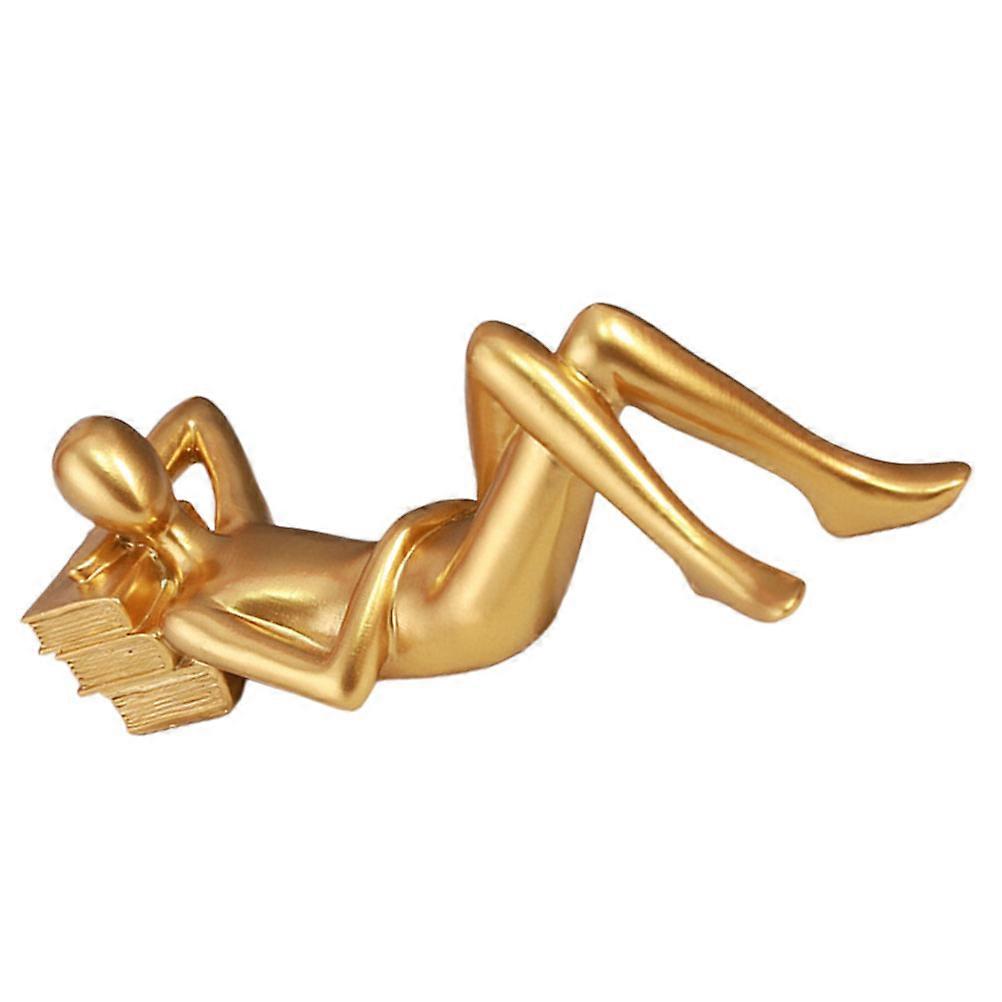 Elegant Abstract Art Reader Figurines Office Living Room Centerpieces 7.1X2.8X7.1In 3Pcs