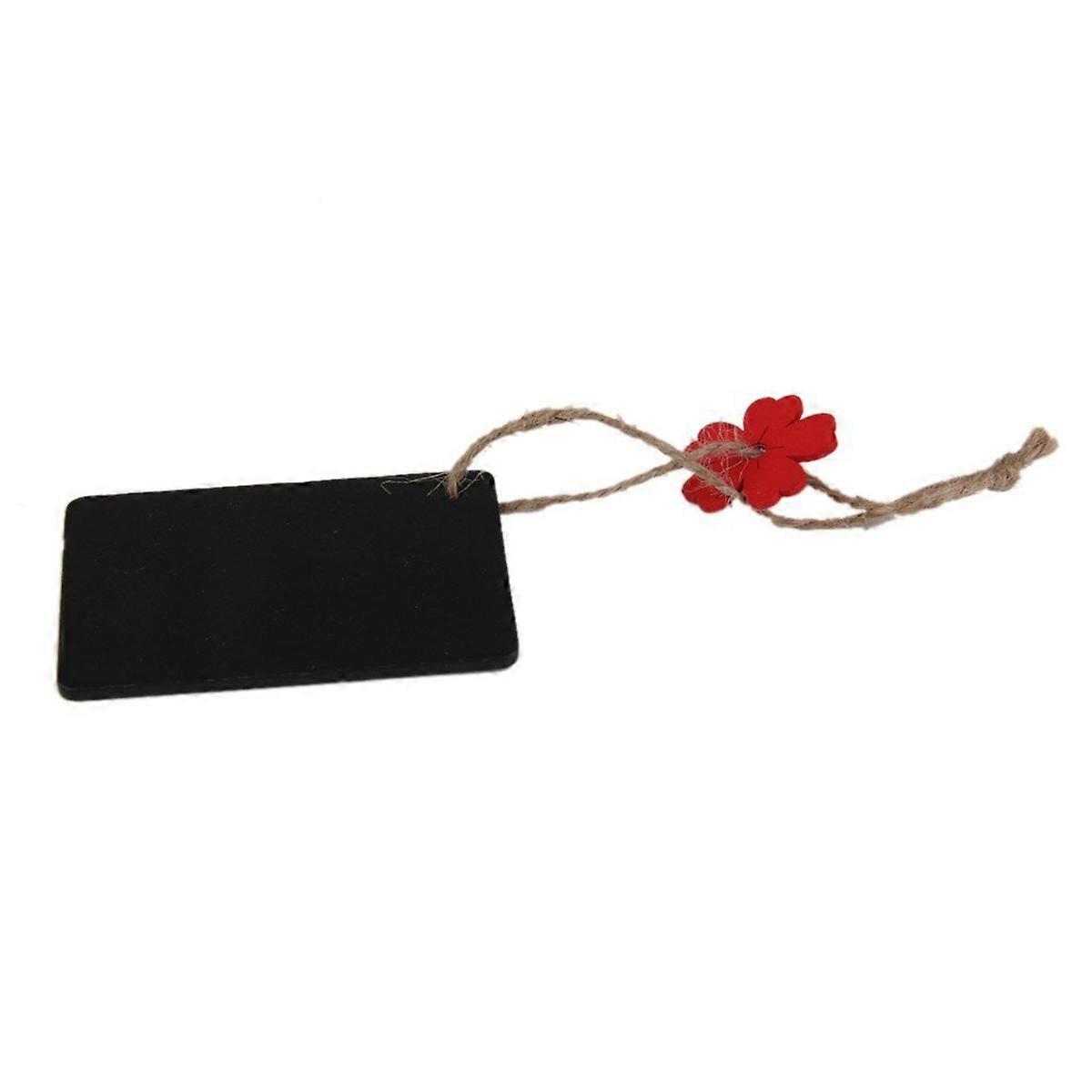 Hanging Blackboard Mini Rectangular Wooden Tags for Gift Use 30Pcs
