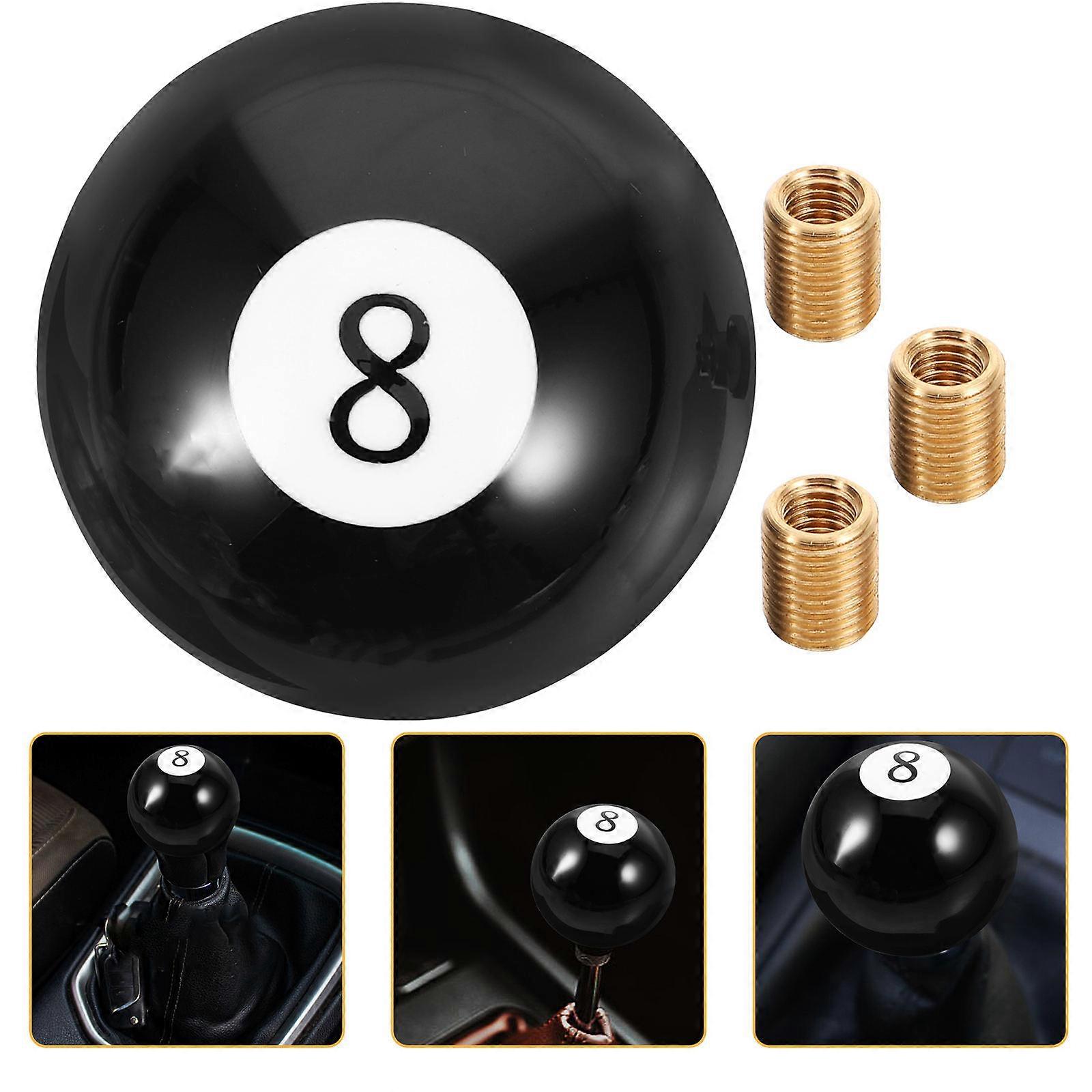 Billiard Shift Knob Manual Gear Shifting Knob 3Pcs with Adapters for Car