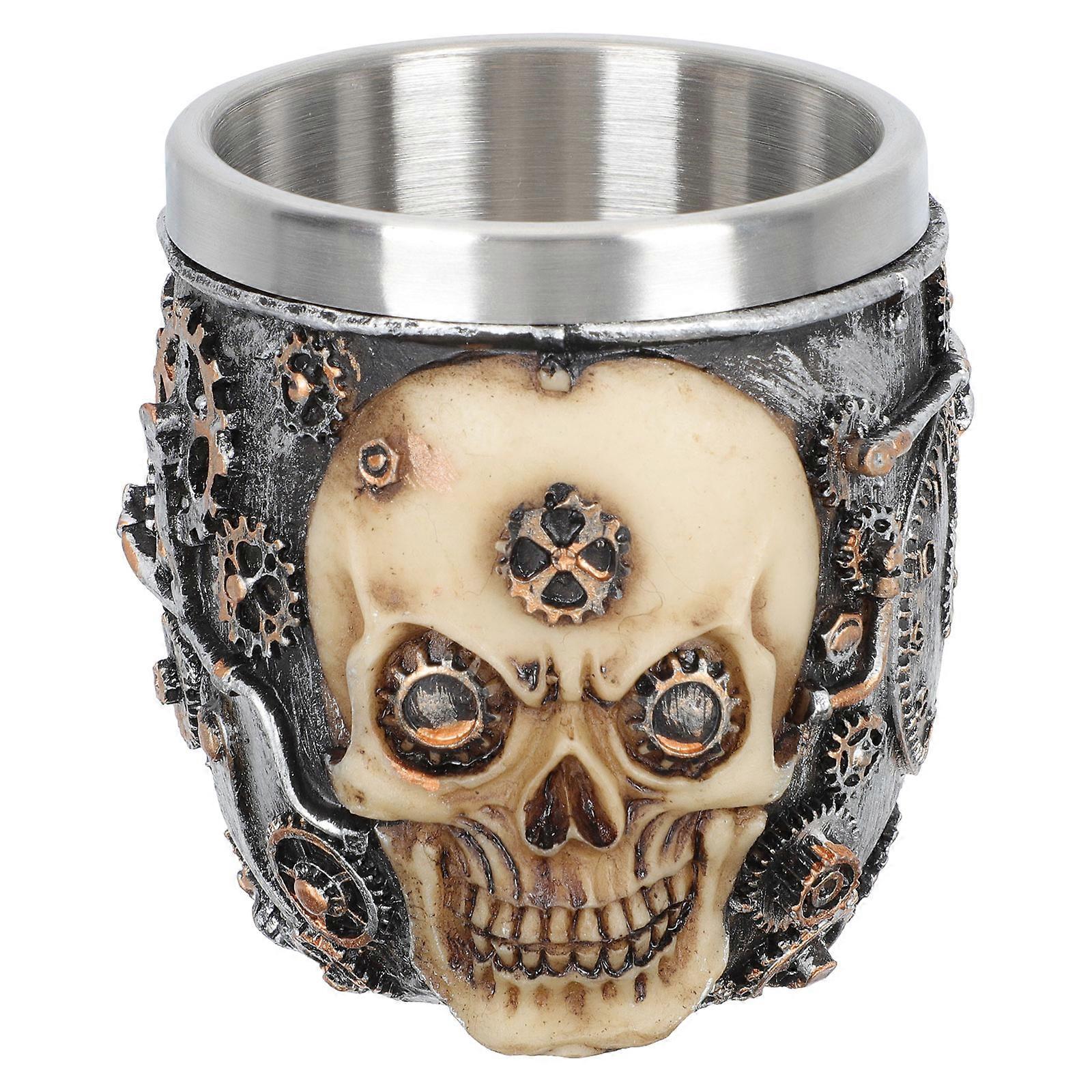 Shaving Soap Bowl Skull Mug for Facial Cleansing 2Pcs Assorted Color