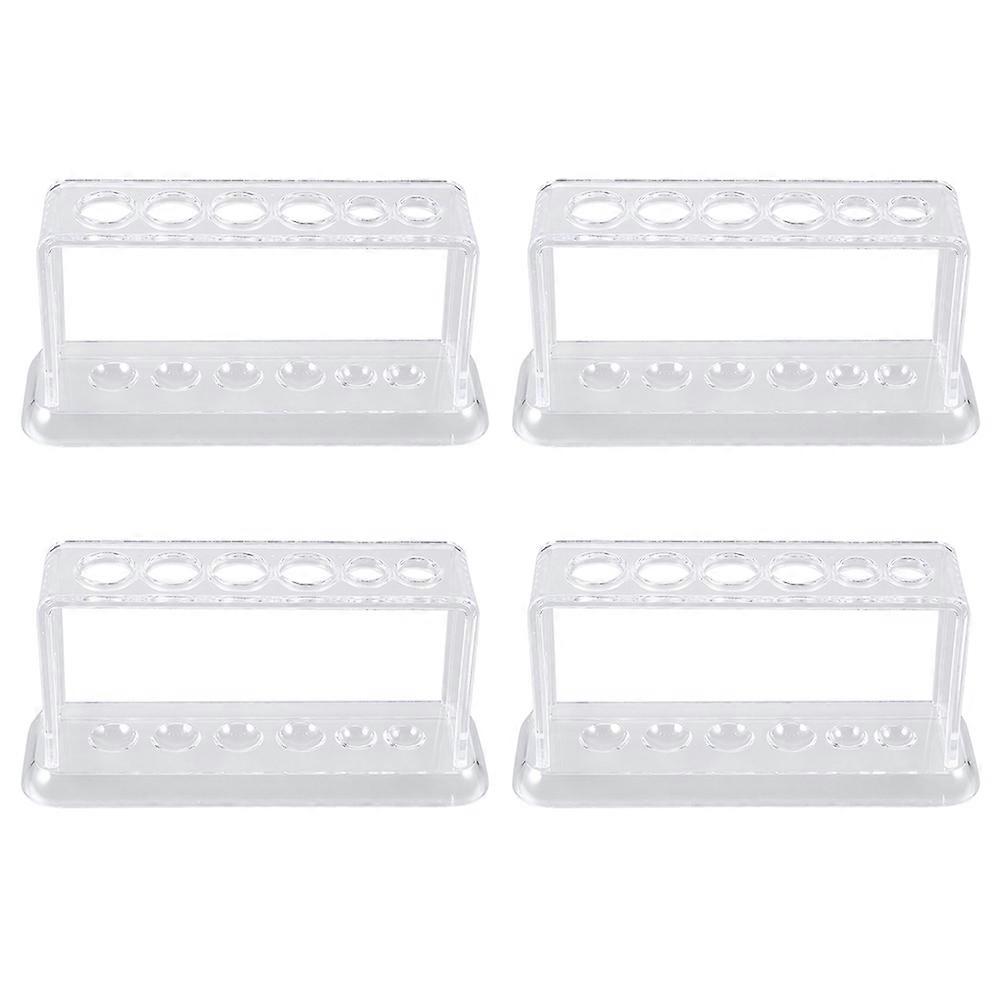 Laboratory Test Tube Rack Plastic for Experiment Use 4Pcs Tube Organizer
