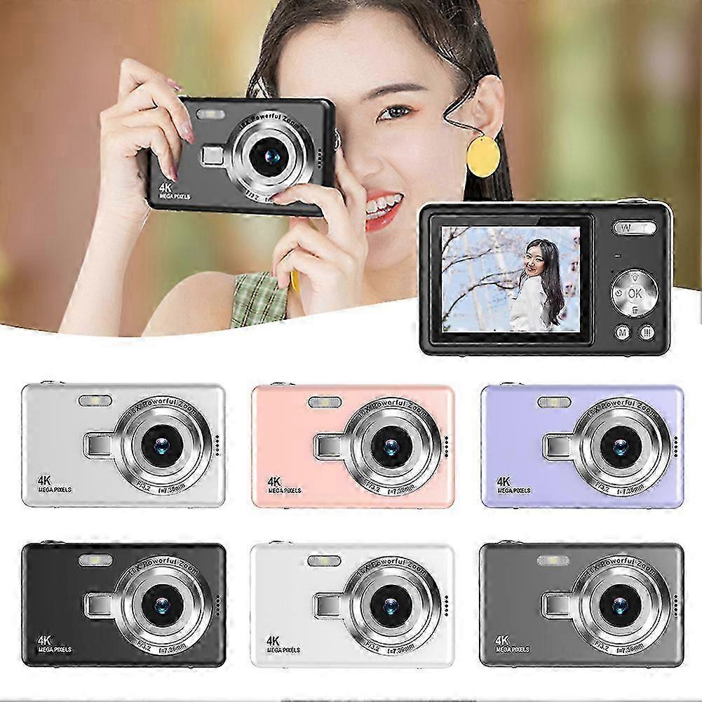 Beginner Friendly 4k Digital Camera 16X Zoom Small Photography Camera Birthday Present 2025